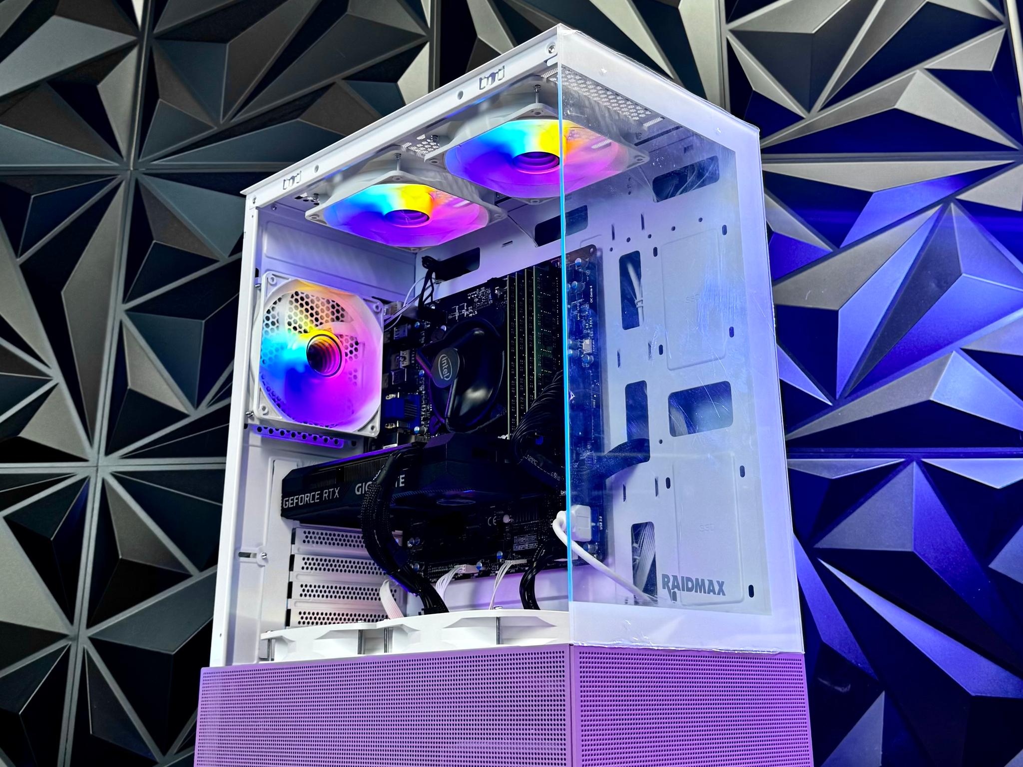 Nvidia Geforce RTX 4060 - Intel Core i7 - 32GB RAM - SSD + 1TB Windows 11 Custom Purple Gaming PC