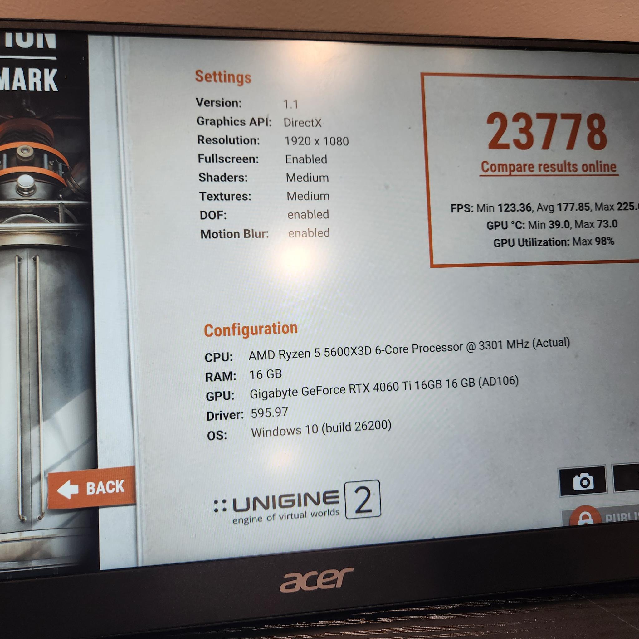 RTX 4060 TI 16 GB / Ryzen 5600 X3d powerhouse travel gaming pc!