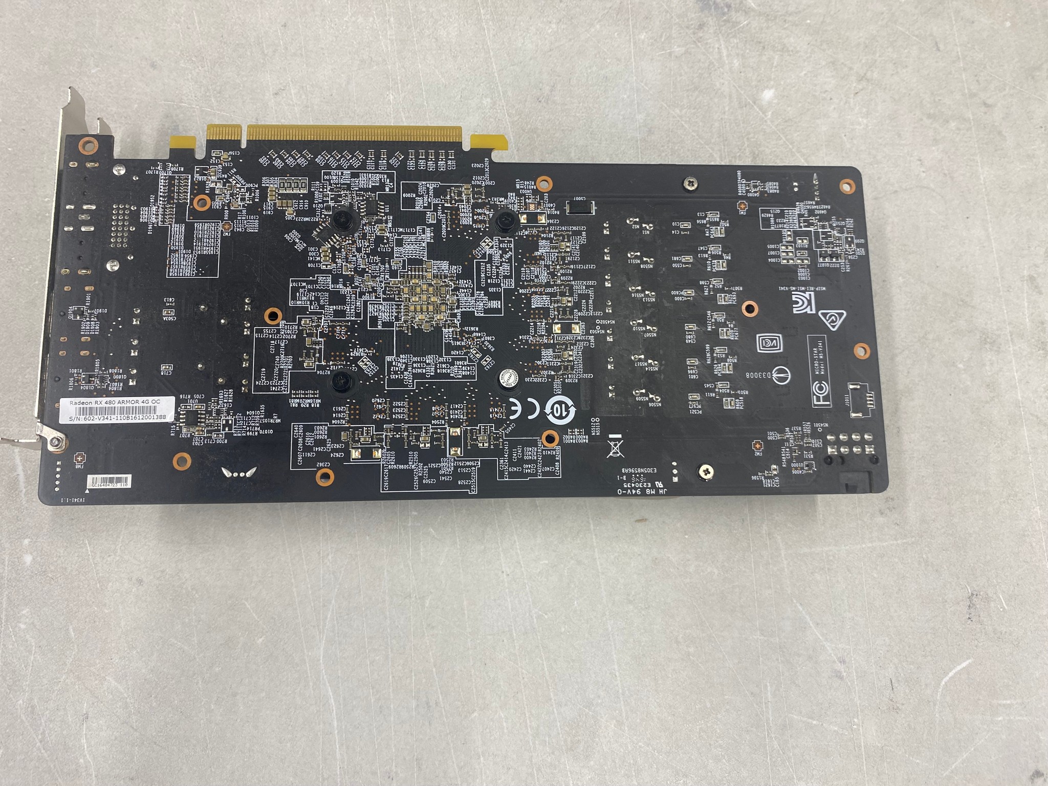 MSI Radeon RX 480 ARMOR 4G OC 4GB GDDR5 Graphics Card