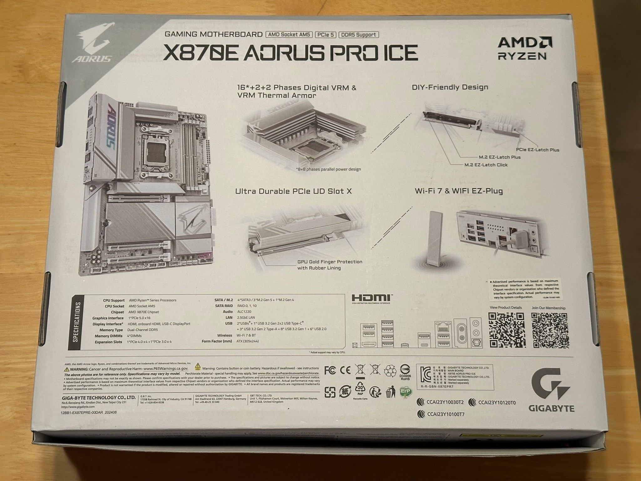 GIGABYTE X870E AORUS PRO ICE