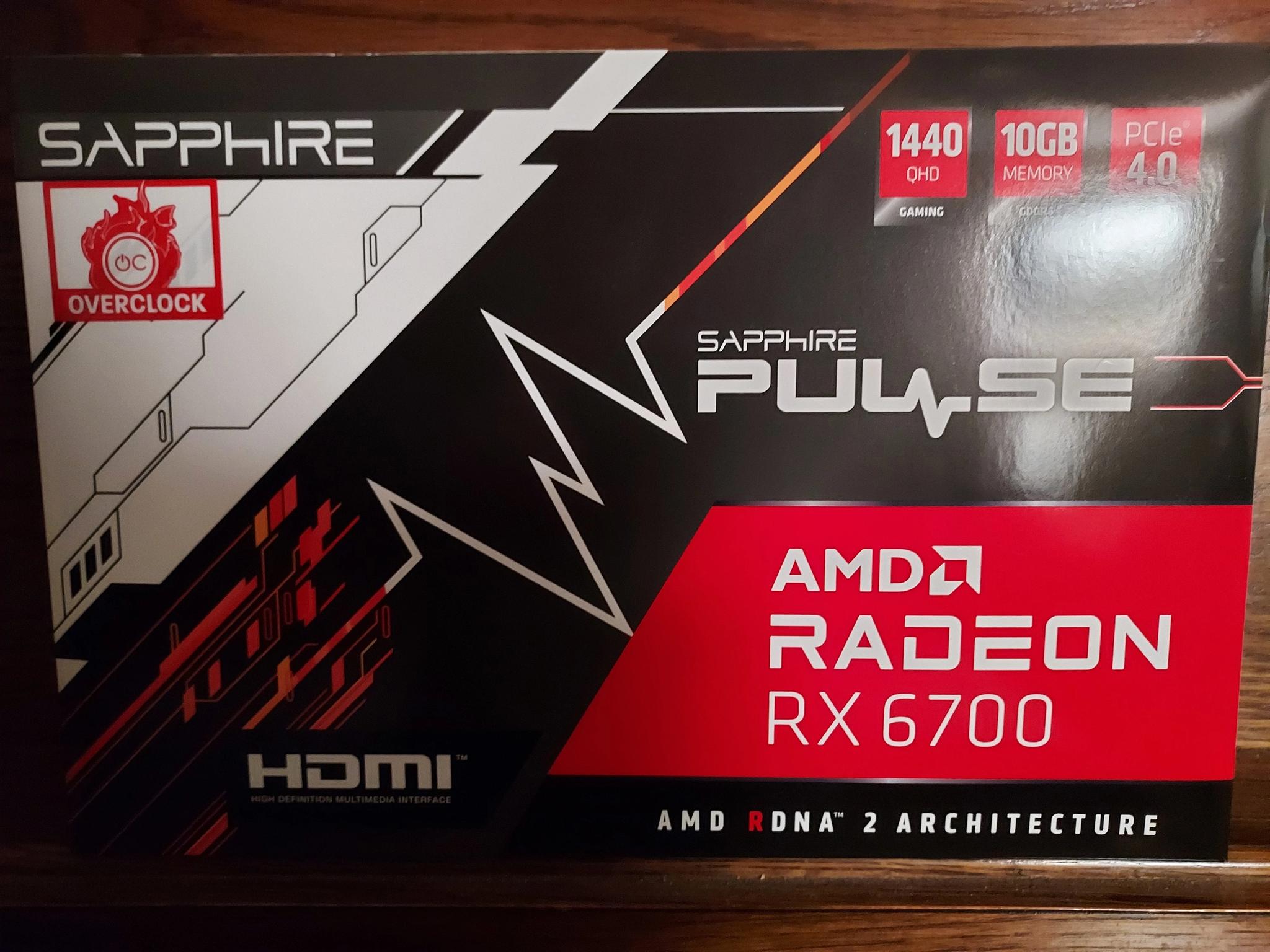 Sapphire Pulse AMD Radeon RX 6700 Gaming OC Graphics Card 10GB GDDR6