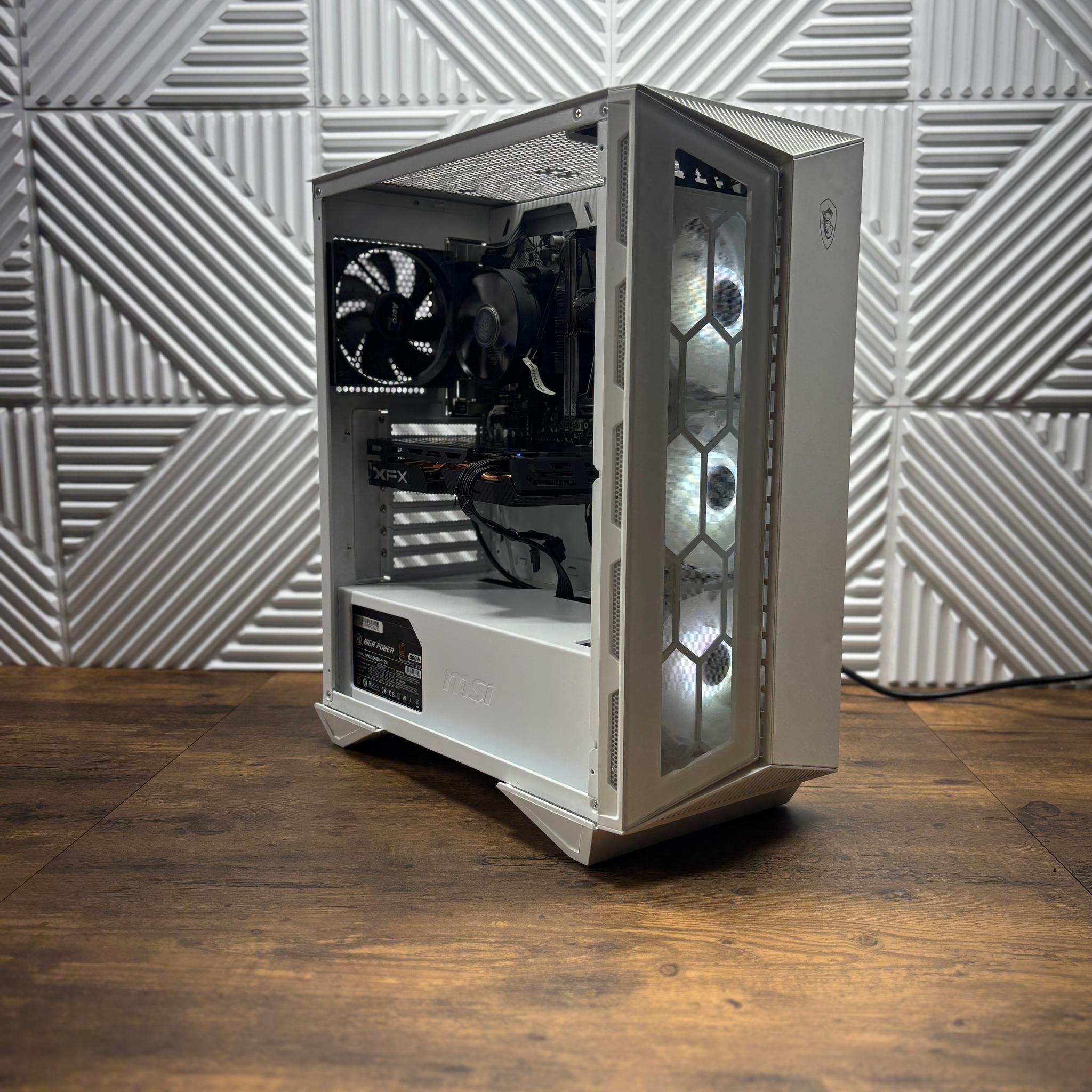 White RGB Gaming PC | Ryzen 7 2700X | RX 580 8GB | 16GB RAM | 2.24TB Storage SSD + HDD