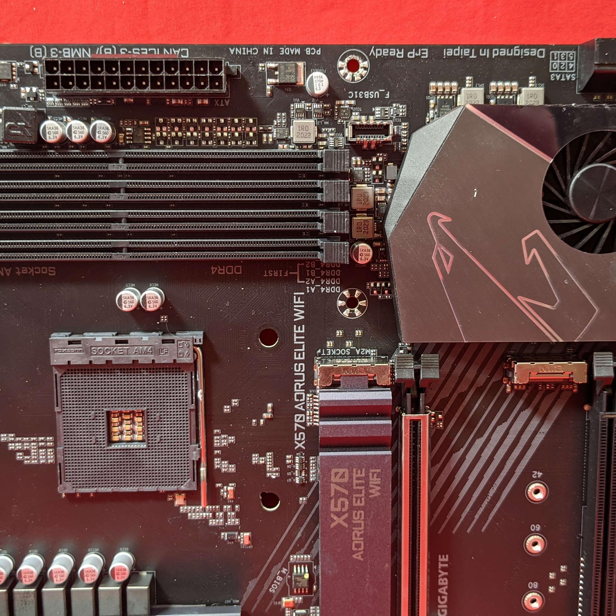 *AS IS/FOR REPAIR* Gigabyte X570 Aorus Elite WIFI AMD Socket AM4 DDR4 ATX Desktop Motherboard