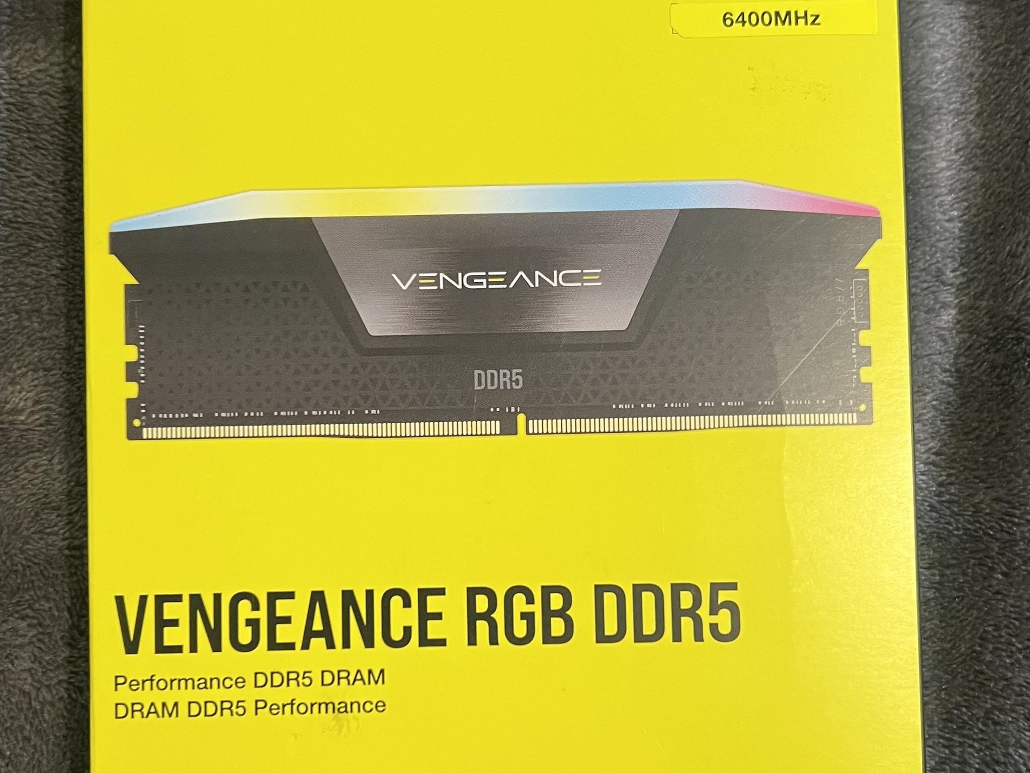 Corsair Vengeance RGB DDR5 64GB (2x32GB) CL32-40-40-84 1.40V 6400MT/s Intel XMP ICUE Compatible