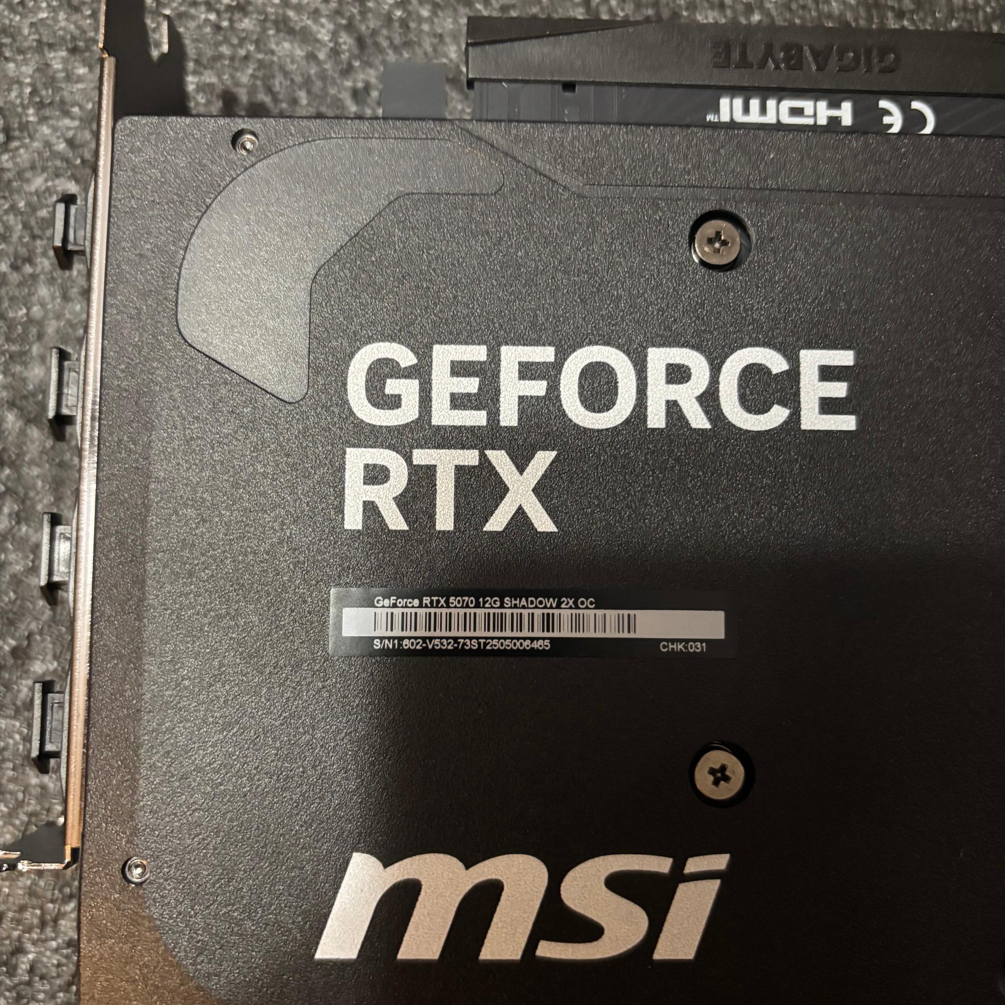 MSI GeForce RTX 5070 12G SHADOW 2X OC