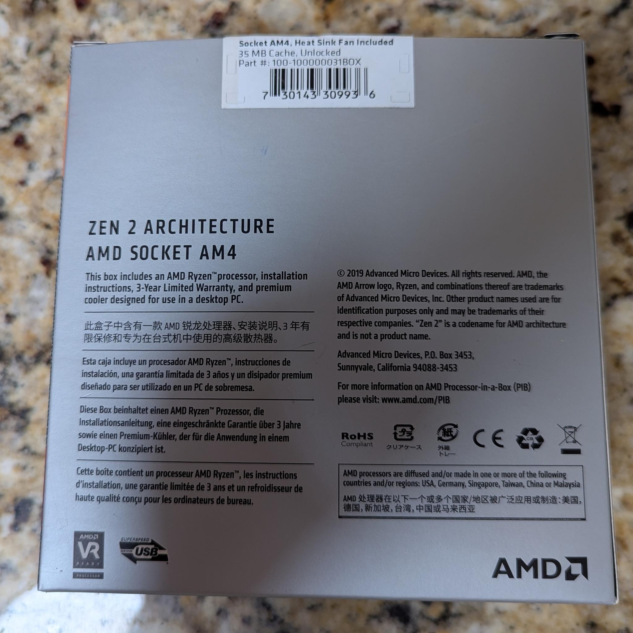 AMD Ryzen 5 3600 w/ Stock Cooler