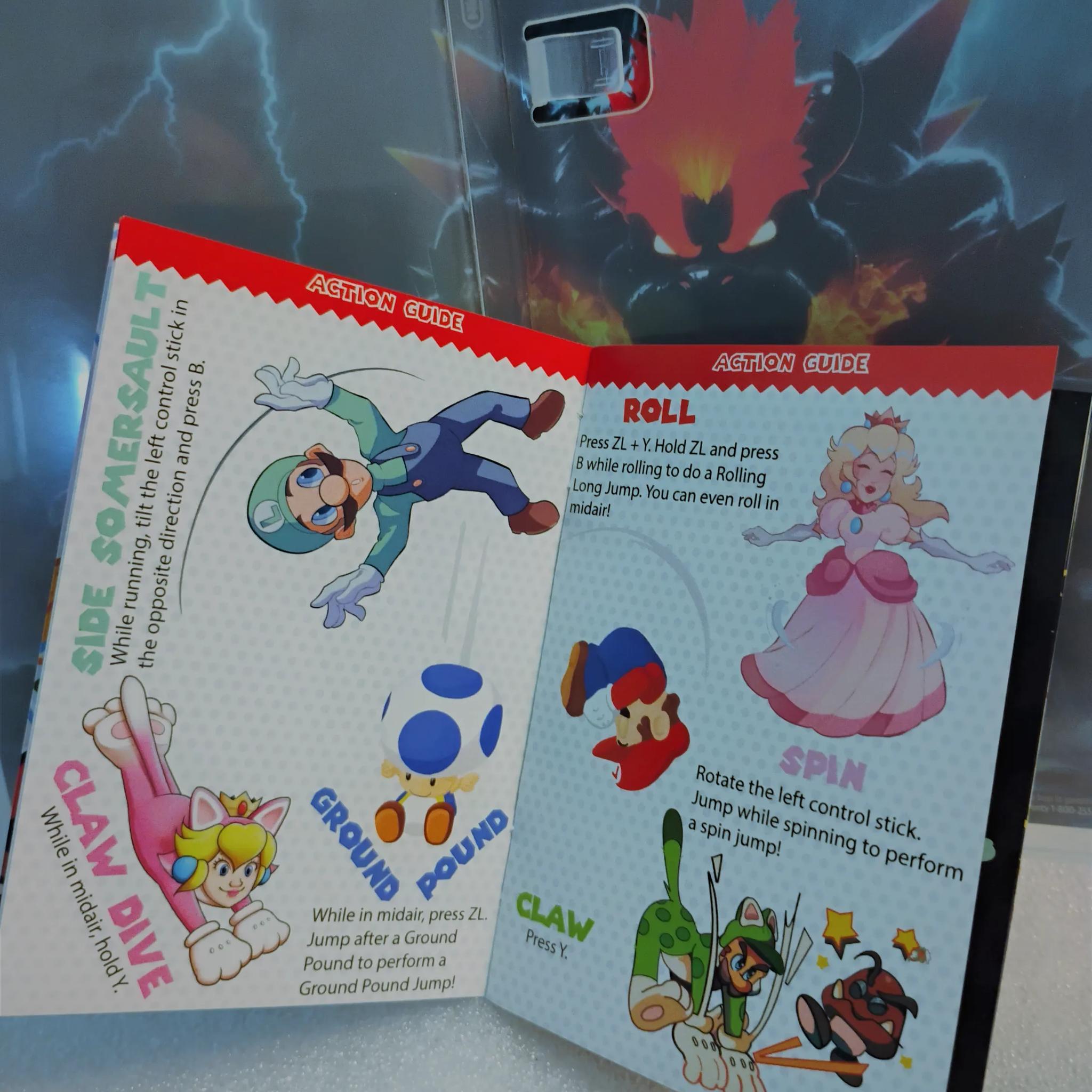 Rare Nintendo Fanart * Cover + Instruction Booklet Bowser's Fury Mario 3D World with Switch Games