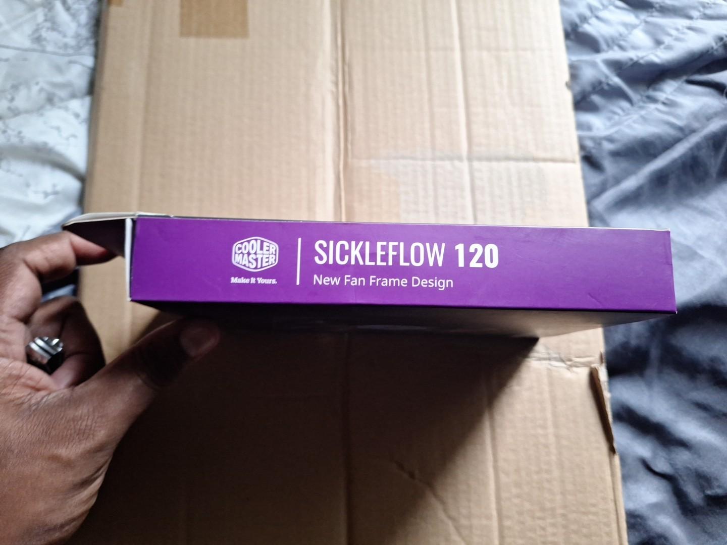 Cooler Master SickleFlow 120 V2 All-Black Square Frame Fan, Air Balance Curve