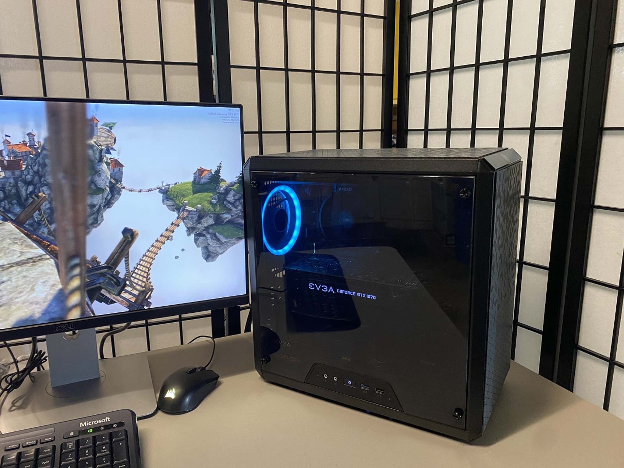 EVGA GTX 1070 SC (8gb), AMD Ryzen 5 3400g, DDR4 3000MHz 16GB (8x2), 500GB NVMe, 550W Gold