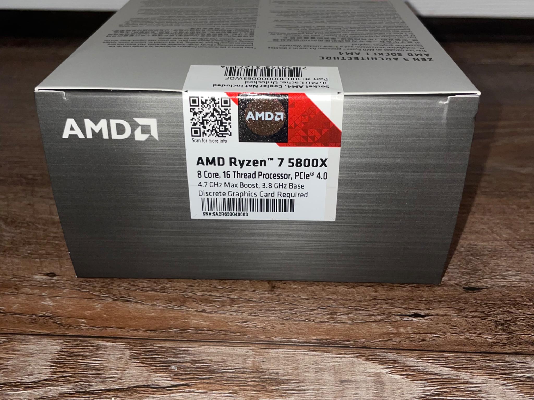 NEW Ryzen 7 5800x CPU