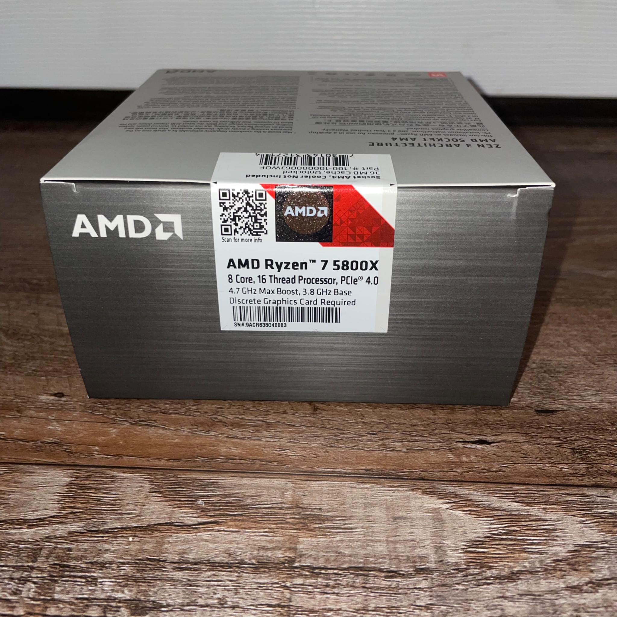 NEW Ryzen 7 5800x CPU