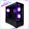 Black ATX Mid-Tower Gaming PC Case | Tempered Glass | 3 Pre-Installed Fans