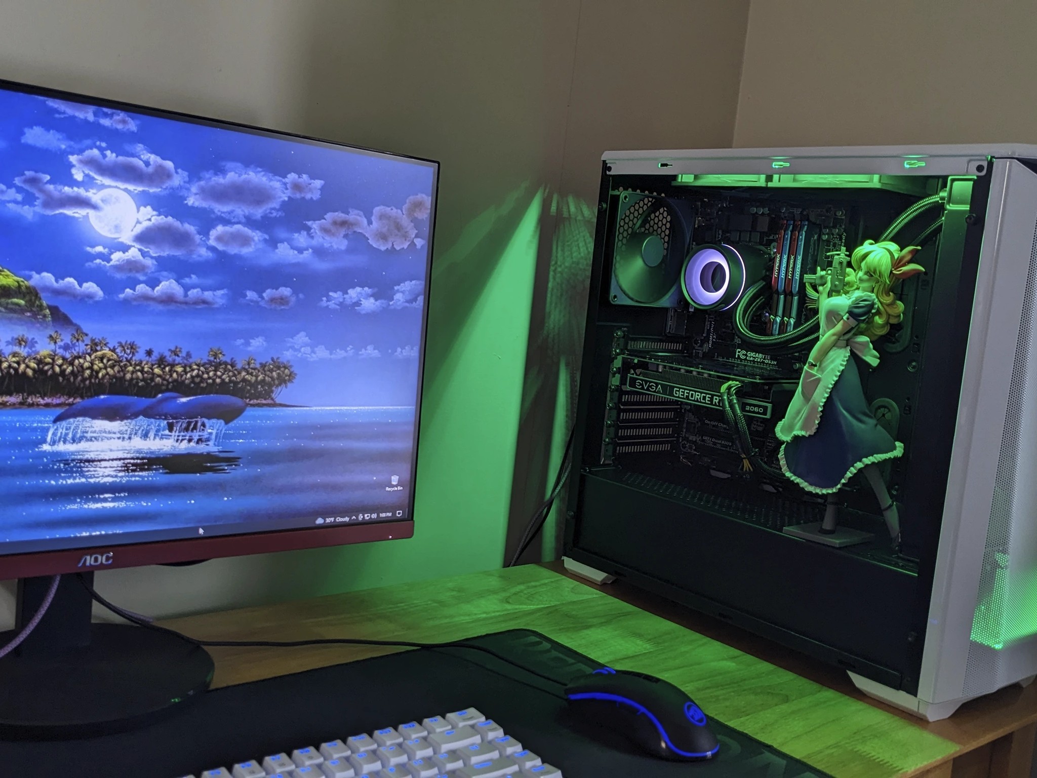 Intel Core i5 4440 | NVIDIA RTX 2060 | 24GB RAM | 1TB SSD | 2TB HDD | Liquid Cooled with RGB 