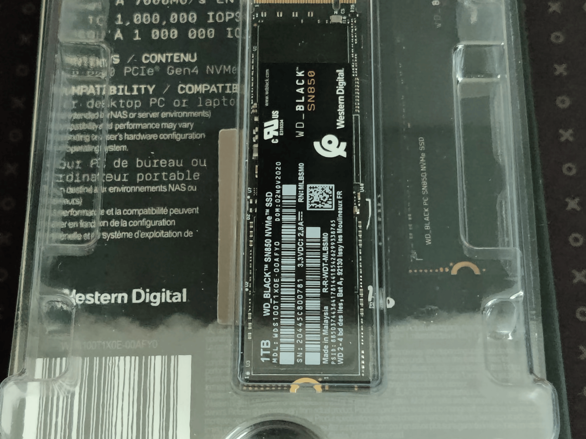 WD_Black SN850 1TB - M.2 2280 PCIe Gen 4 NVMe - Like New
