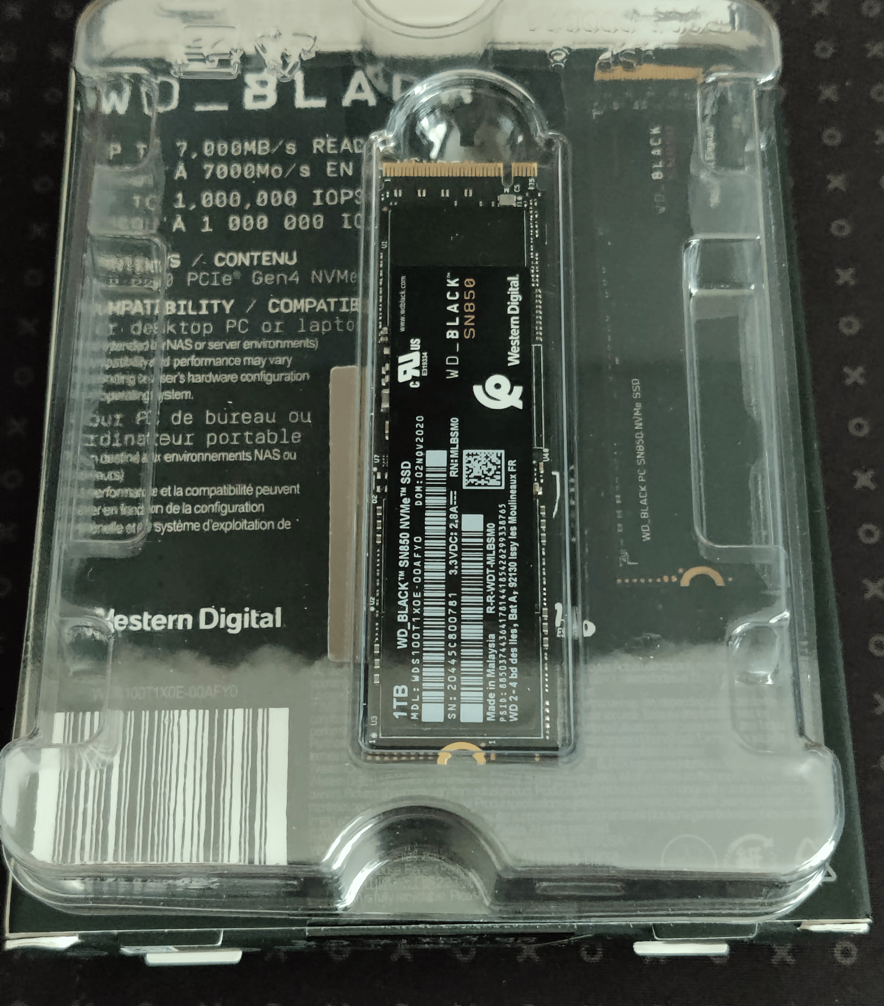 WD_Black SN850 1TB - M.2 2280 PCIe Gen 4 NVMe - Like New