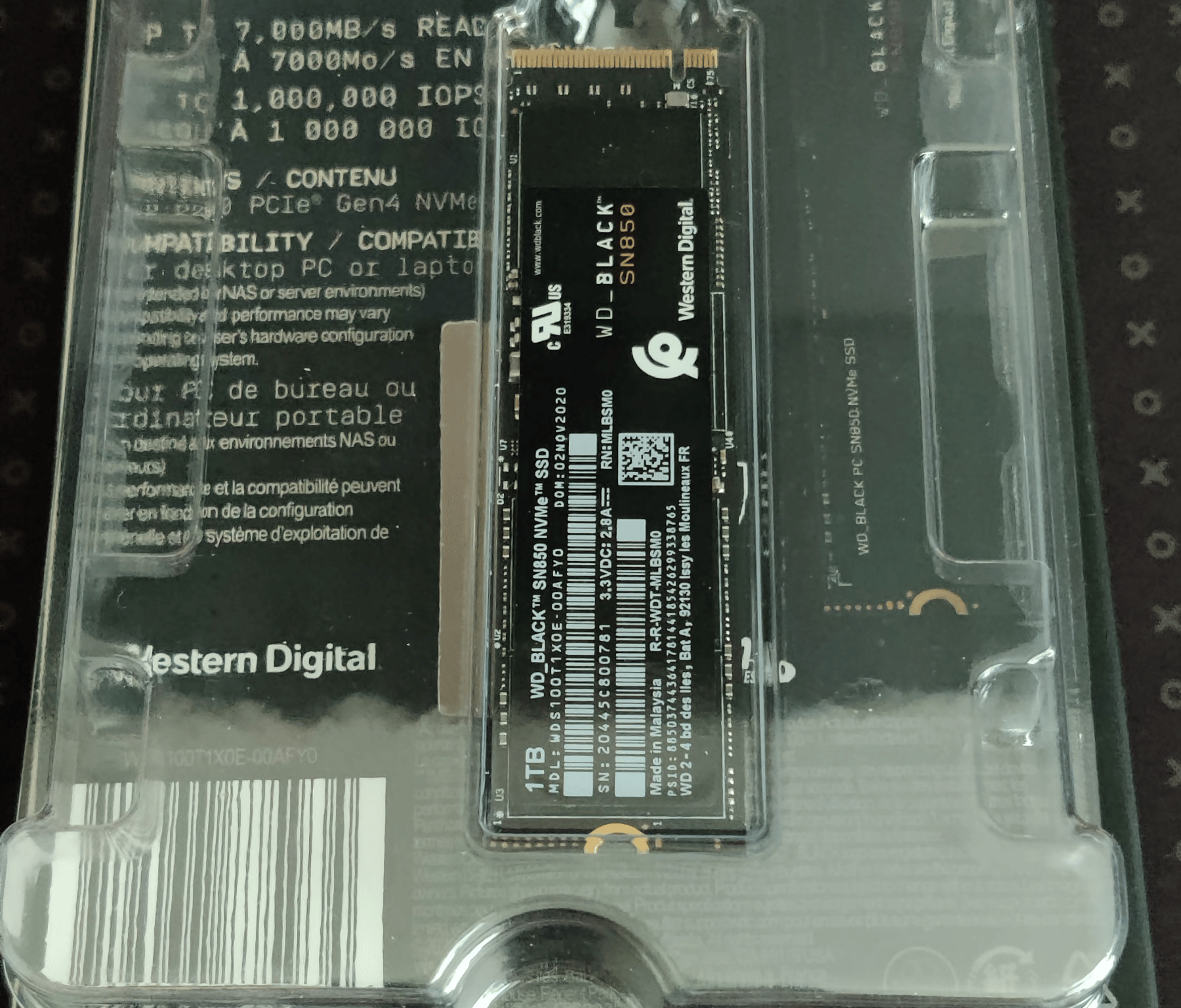 WD_Black SN850 1TB - M.2 2280 PCIe Gen 4 NVMe - Like New