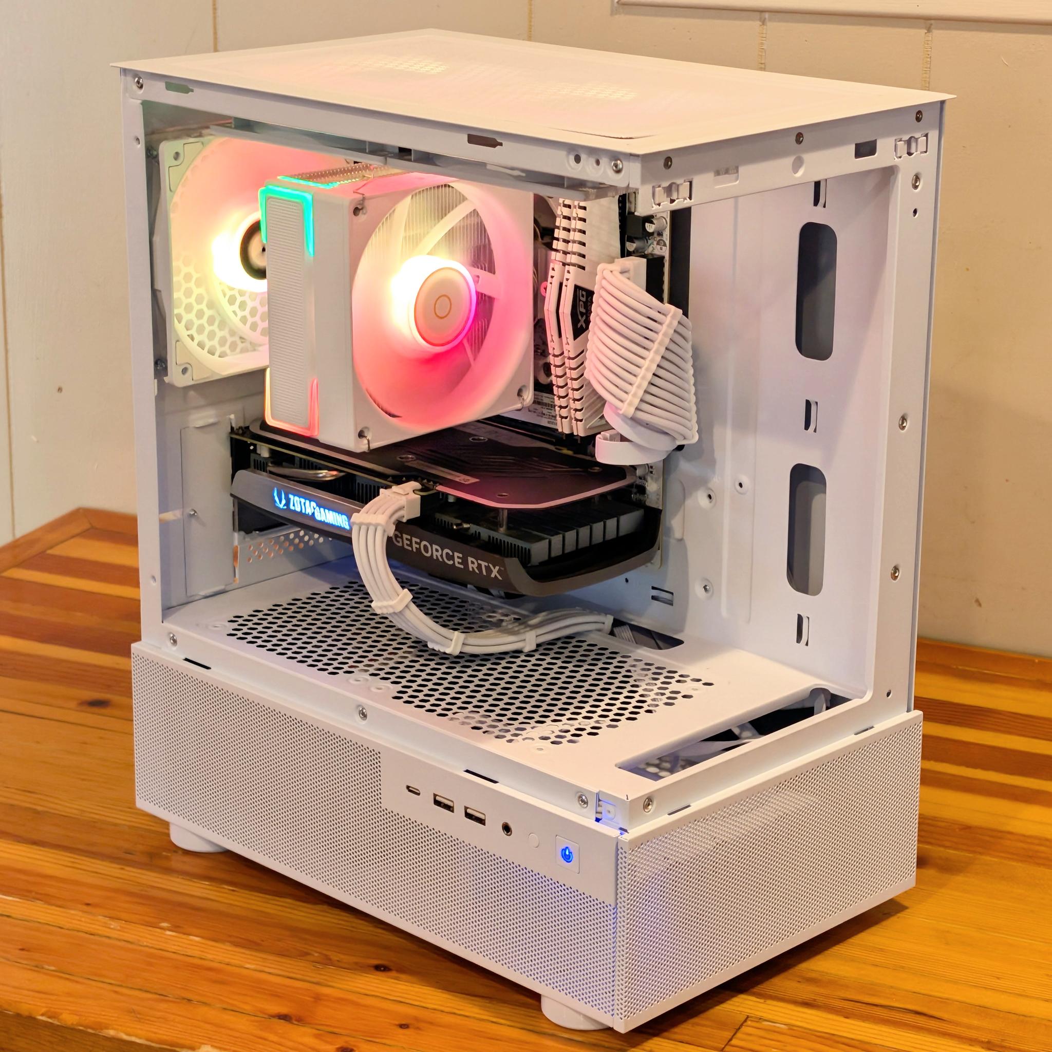 🤍 Ryzen 7 3700X + RTX 4060 | Budget 1440p Gaming PC | Compact White RGB Build