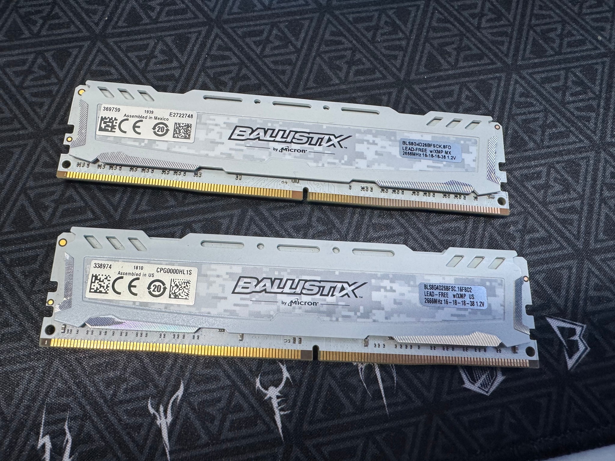 Crucial Balistix White 8GB 2x4GB 2666Mhz