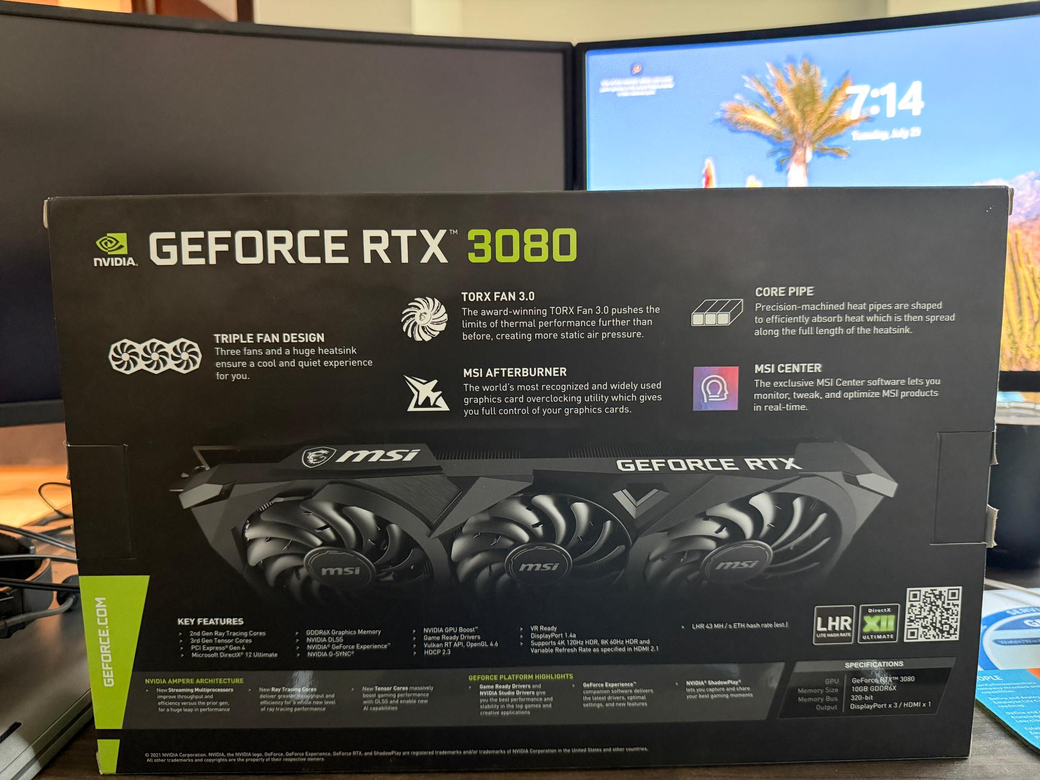 MSI VENTUS 3X PLUS OC GeForce RTX 3080 10GB LHR - Image 3