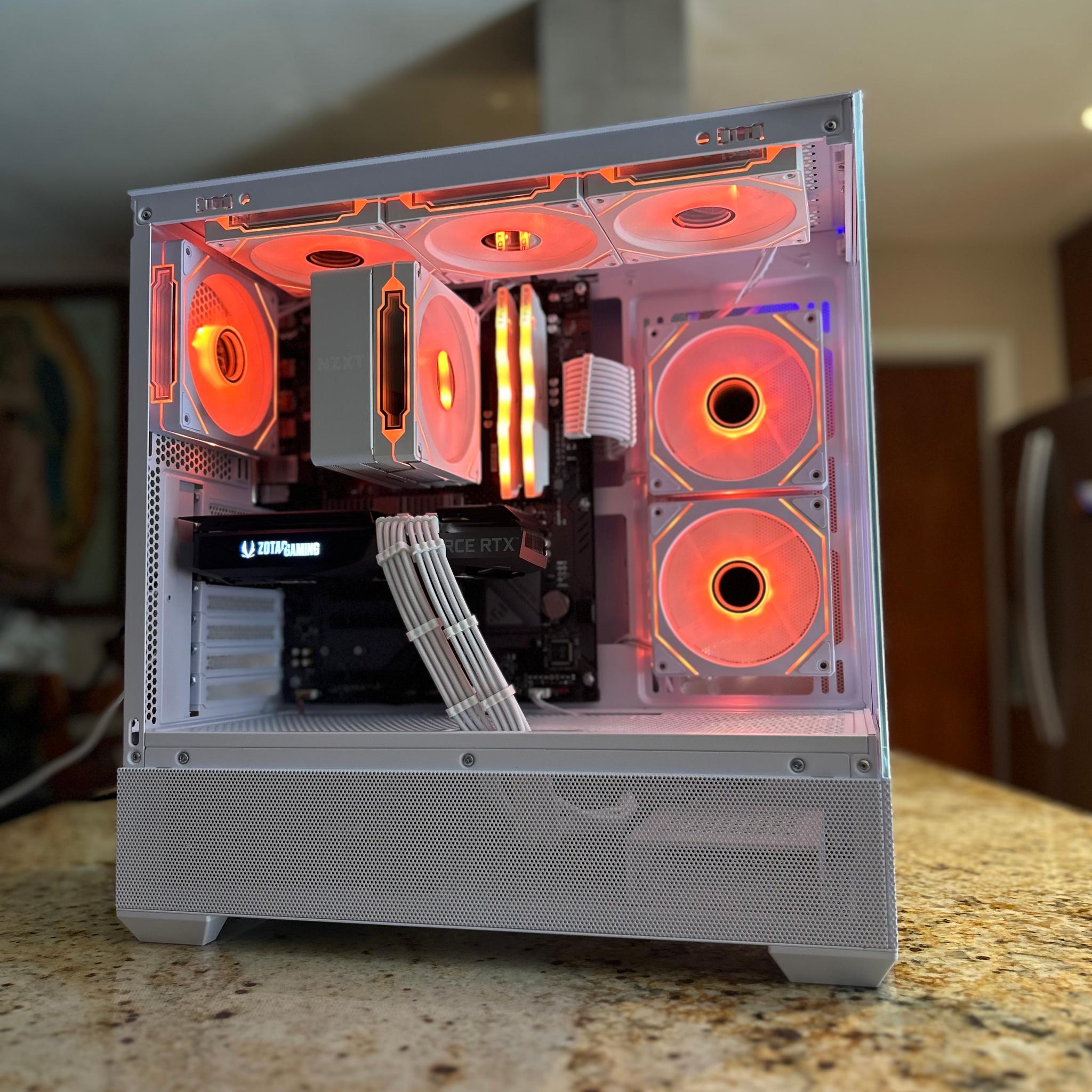 White 1080p/1440p Gaming PC | RTX 3070 | RYZEN 7 3700X | 16GB RAM | 1TB SSD | Wi-Fi + Blue...