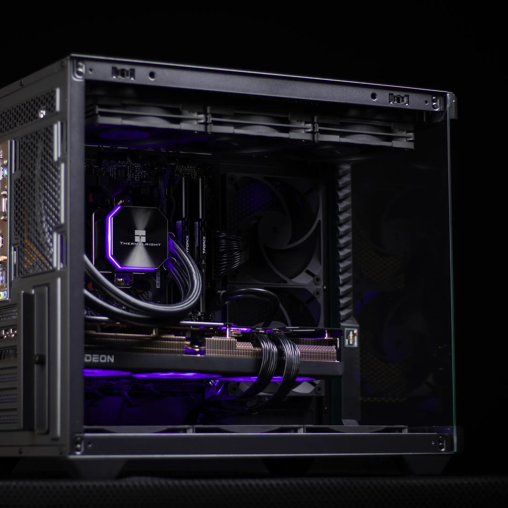“DarkCorpo” RX 7800XT Ryzen 7 32GB Windows 11 Pro 2TB Workstation Gaming PC