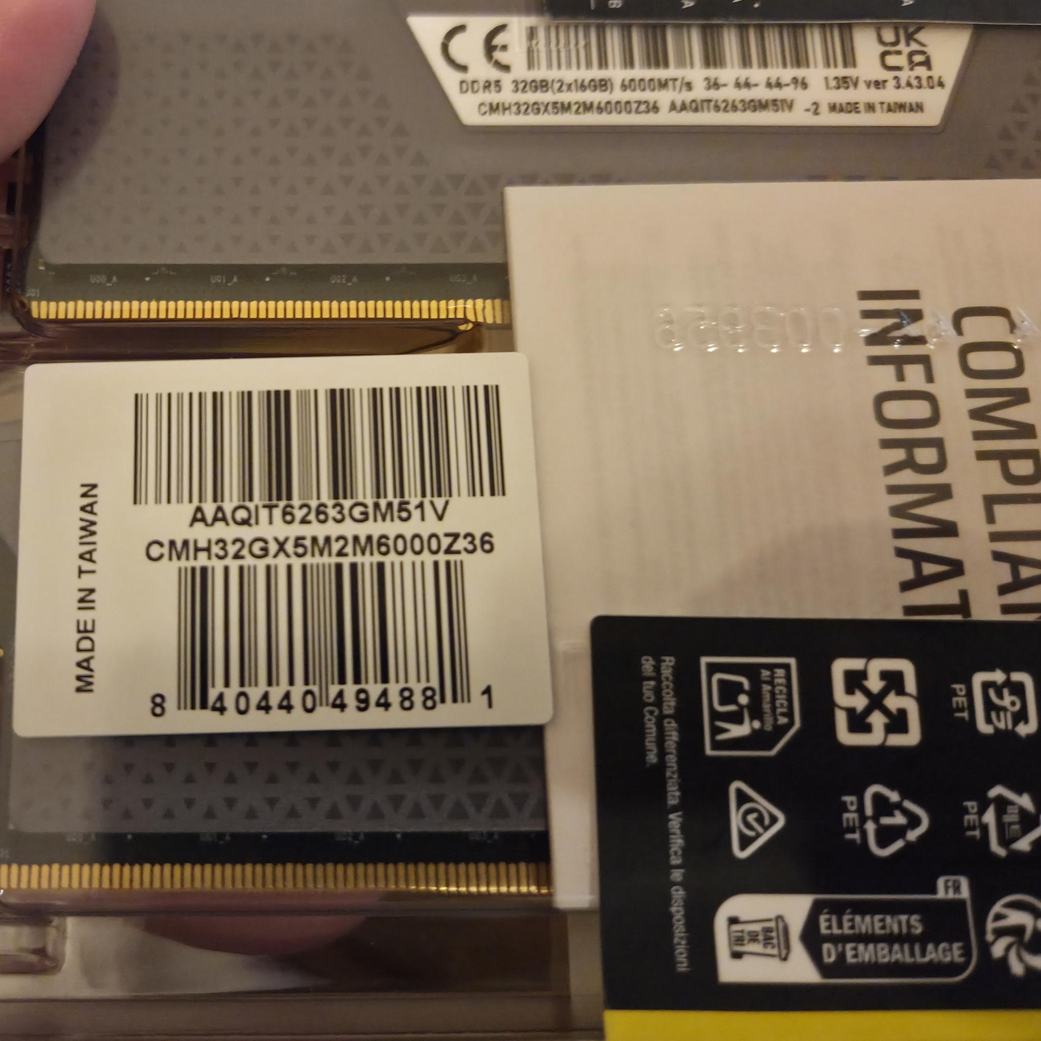 Corsair Vengeance RGB 6000cl36 16GB Ram (1x16gb) CL36-44-44-96 XMP & Expo Compatible