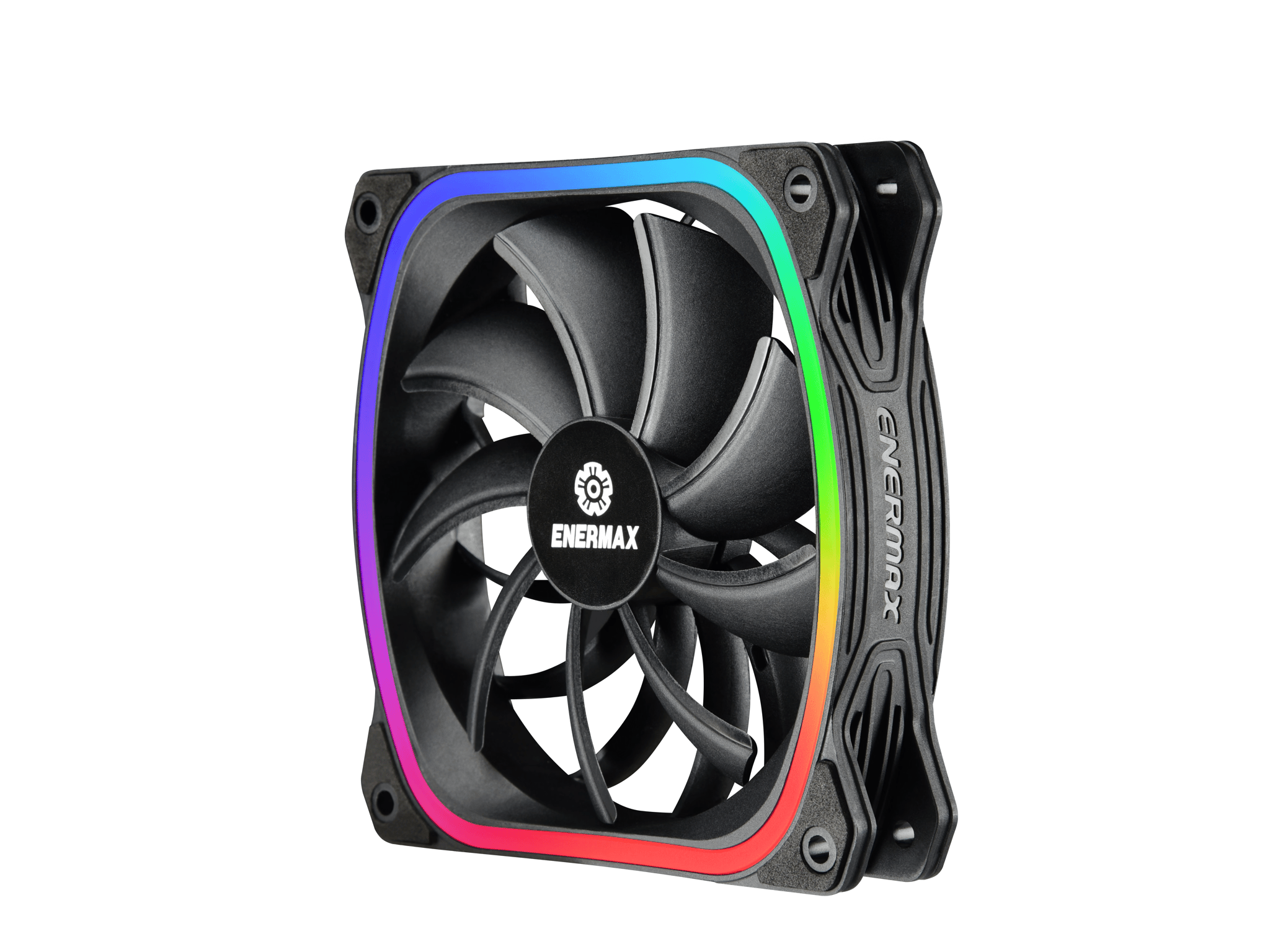 Enermax SquA RGB aRGB 120MM PWM Fan - Black (3-Pack)