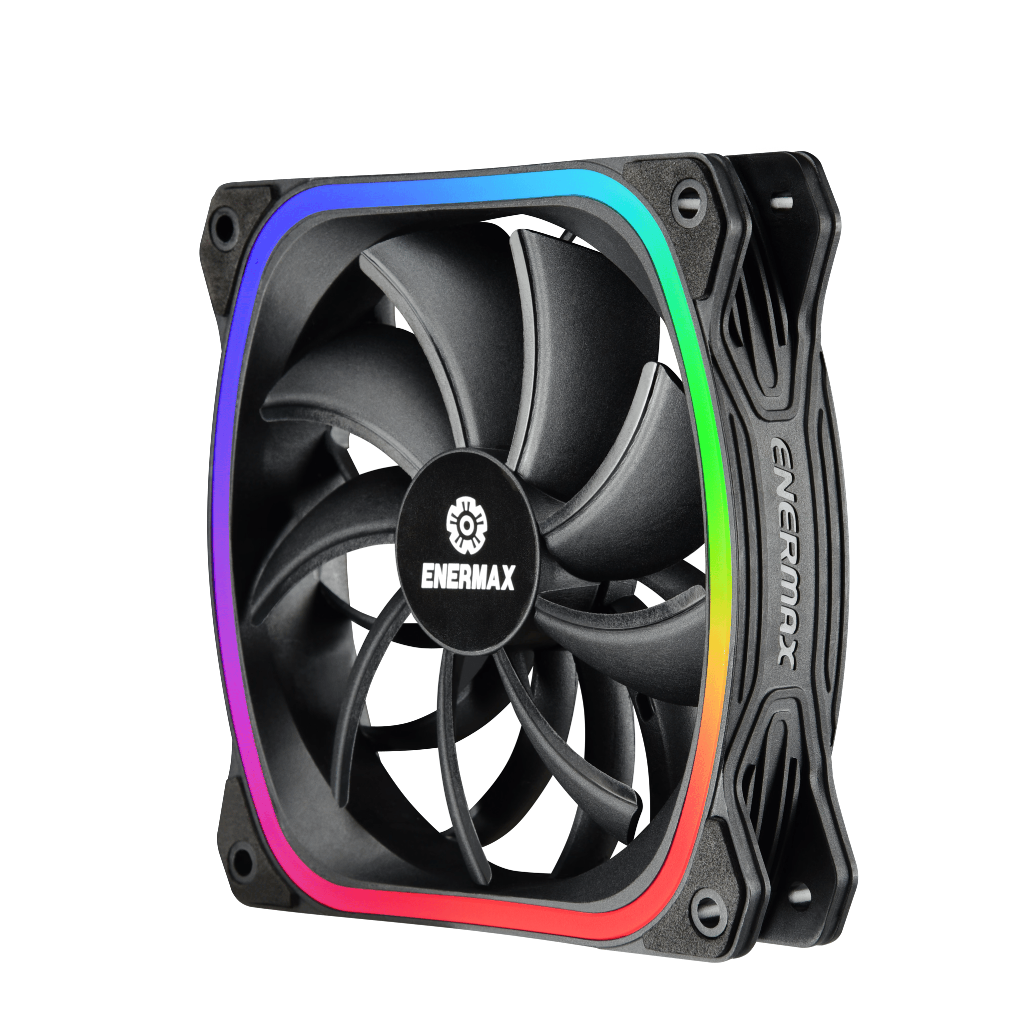 Enermax SquA RGB aRGB 120MM PWM Fan - Black (3-Pack)
