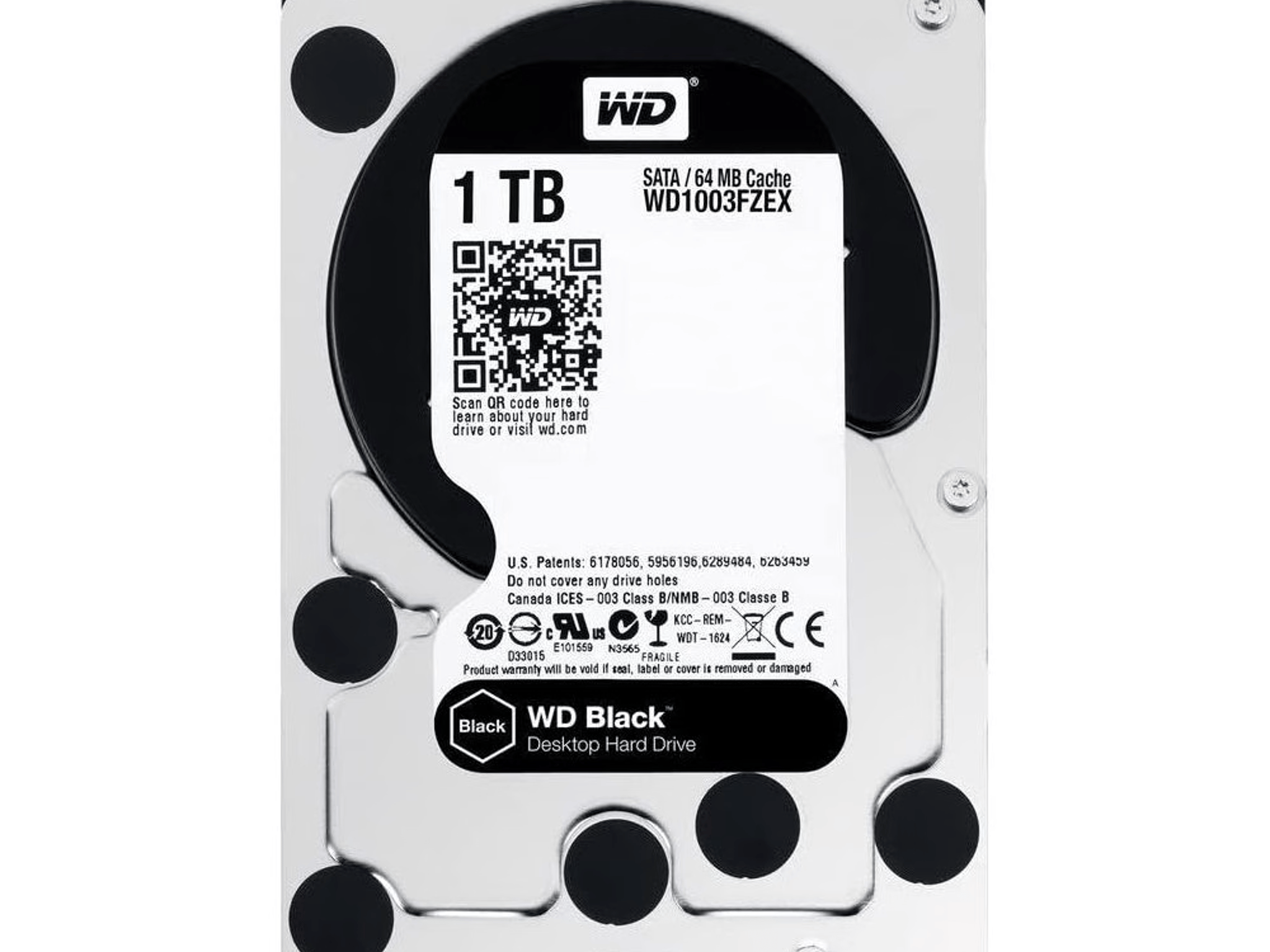 WESTERN DIGITAL BLACK 1TB 3.5" SATA 64MB DESKTOP HARD DRIVE HDD WD1003FZEX