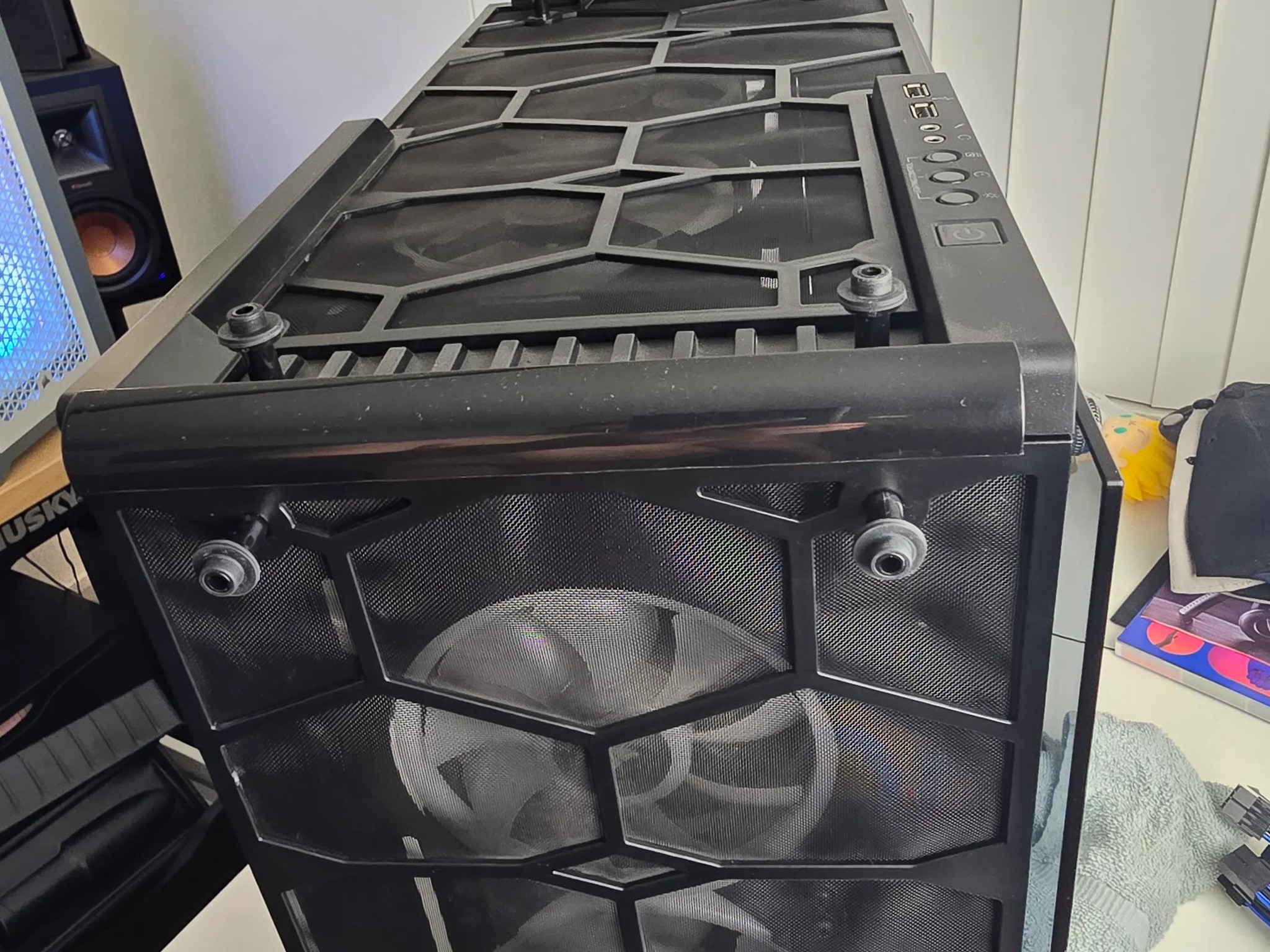 Corsair Crystal 570X Tempered Glass Case W/ Power Supply Case Fans (6) & More