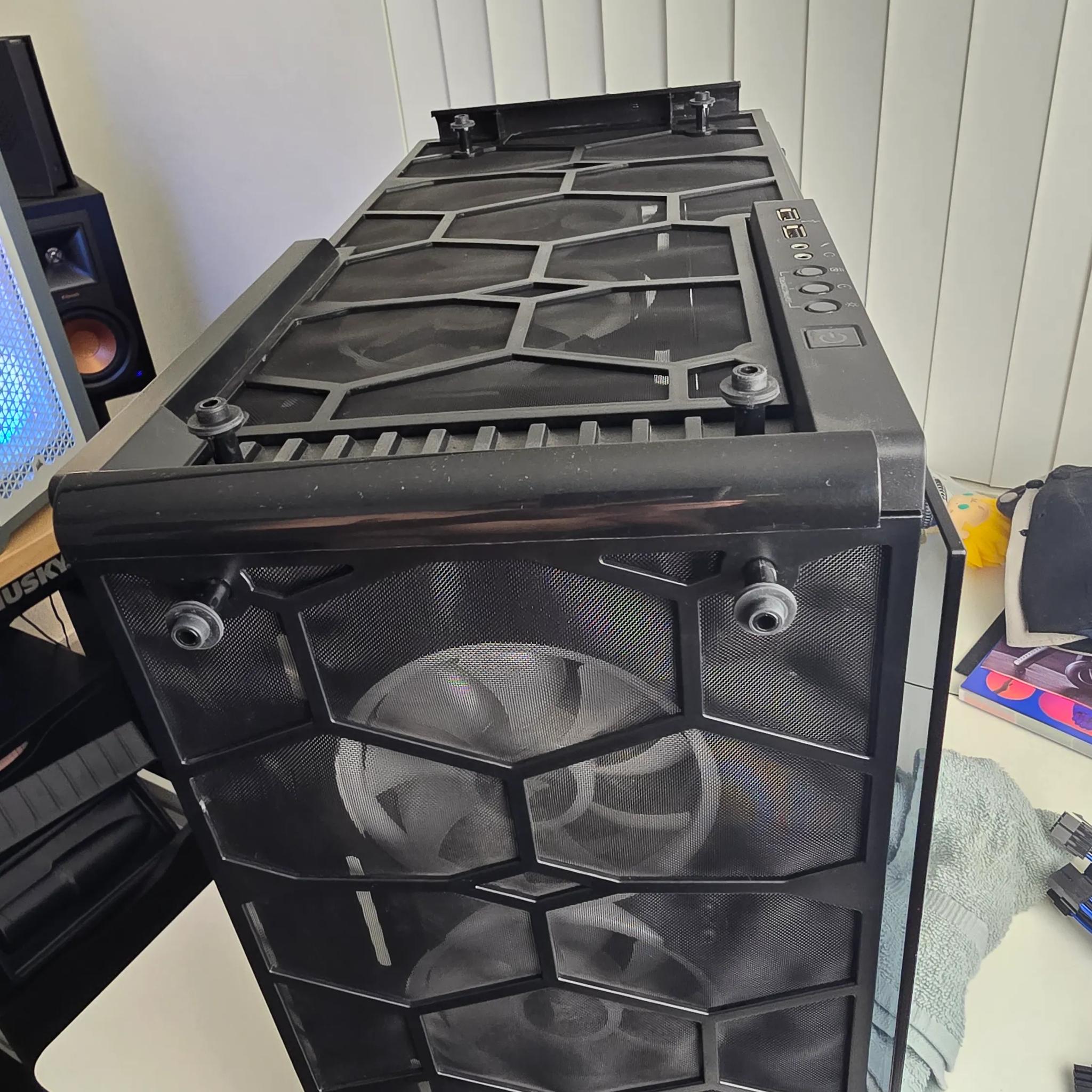 Corsair Crystal 570X Tempered Glass Case W/ Power Supply Case Fans (6) & More