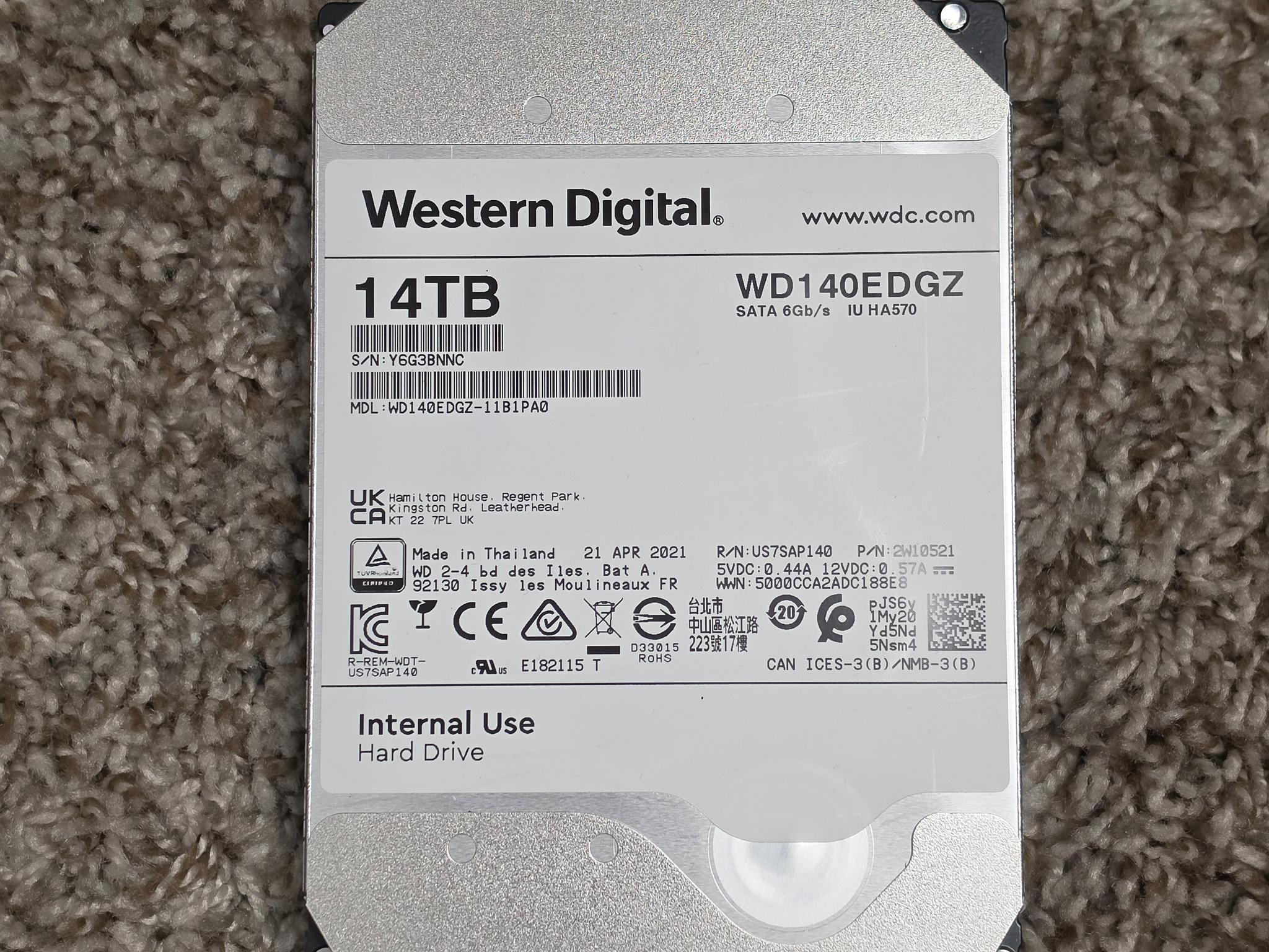 Western Digital 14TB HDD