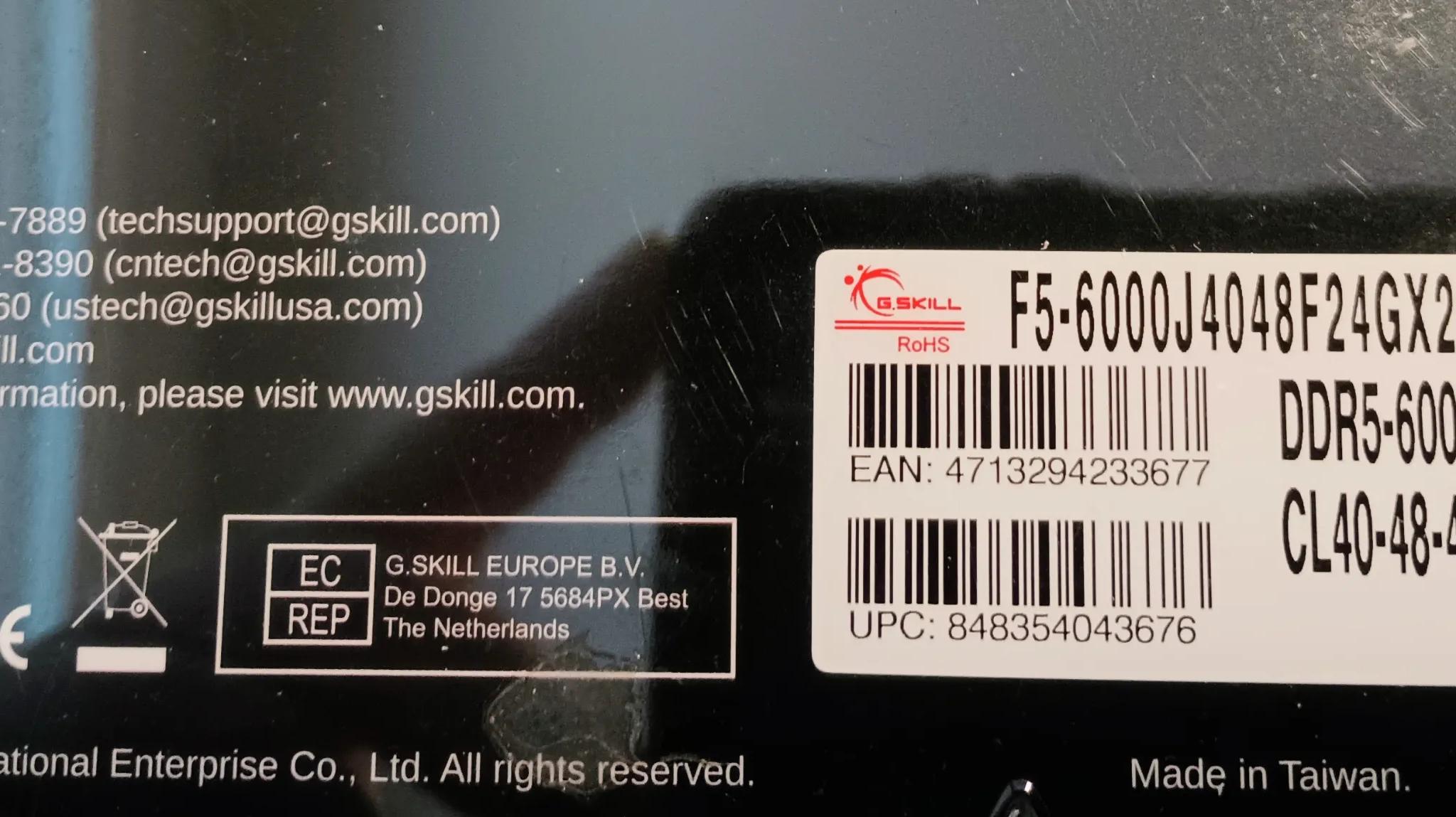 G.SKILL Flare X5 DDR5 6000 cl40 48GB (2x24GB) Memory Kit AMD EXPO (F5-6000J4048F24GX2-FX5)