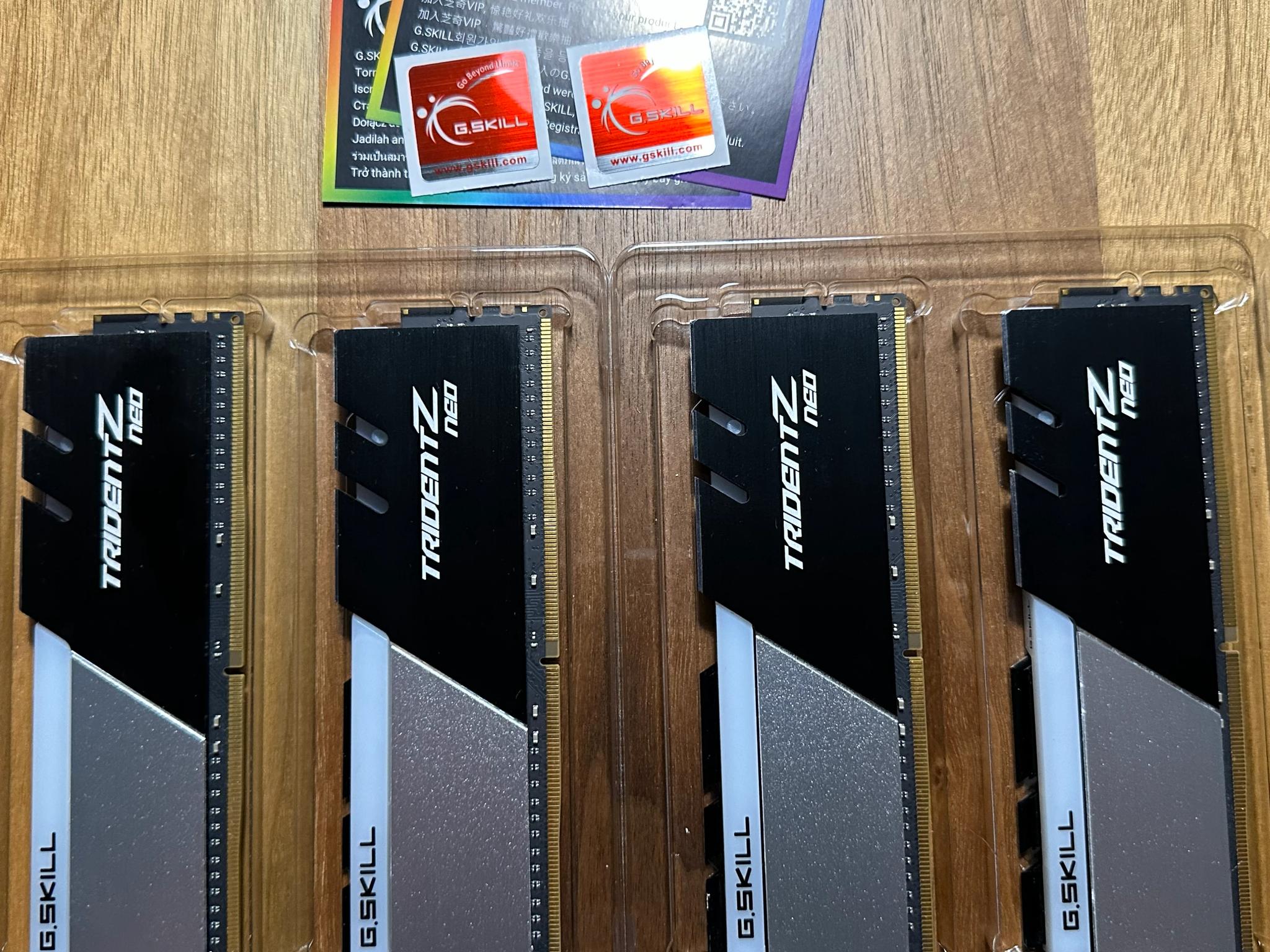 G.Skill Trident Z Neo 128GB RAM	4 x 32GB Sticks DDR4-3600 CL18