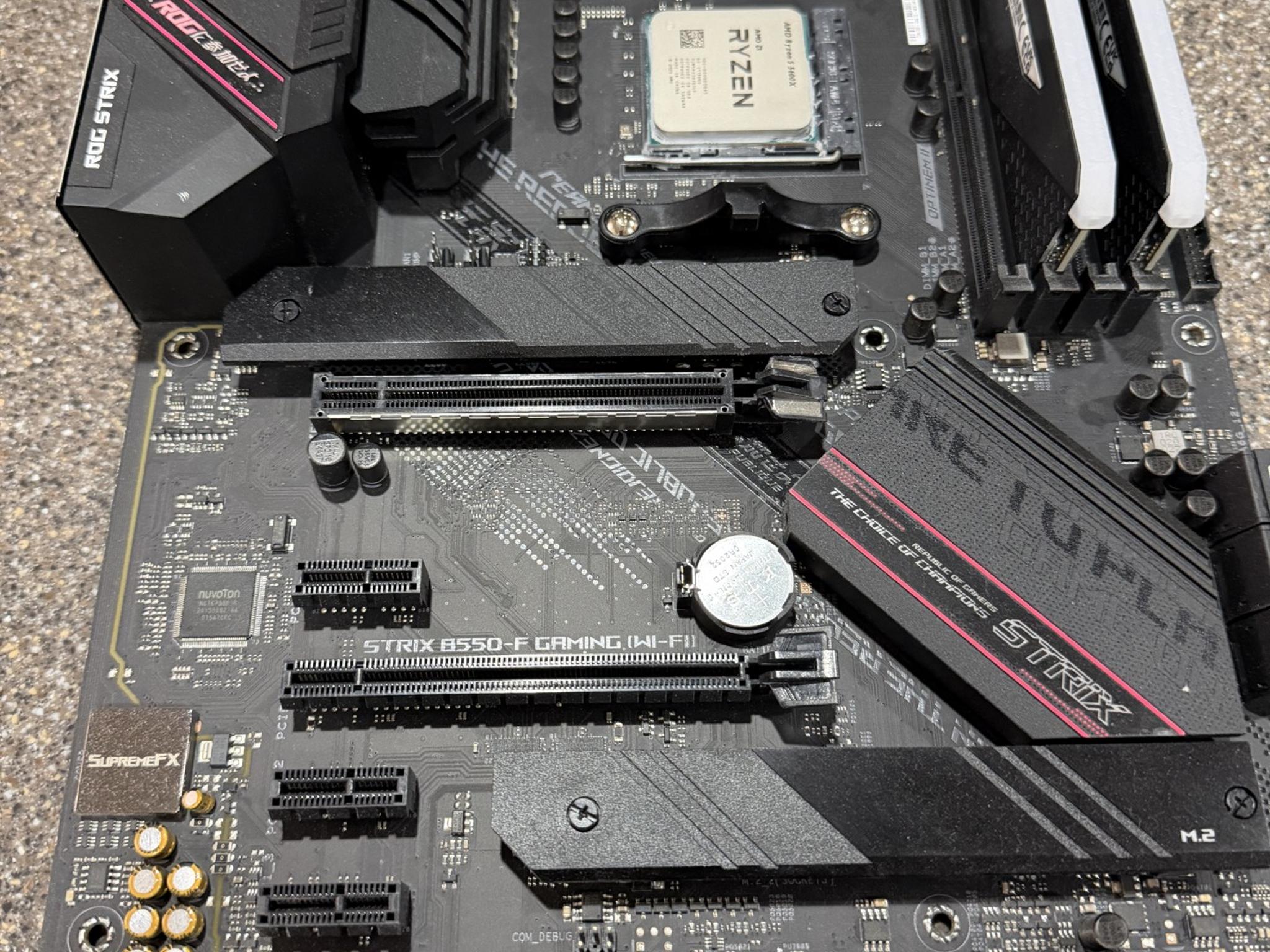 AMD 5600x with ASUS motherboard and 32gb DDR4 3200 CL16 Ram