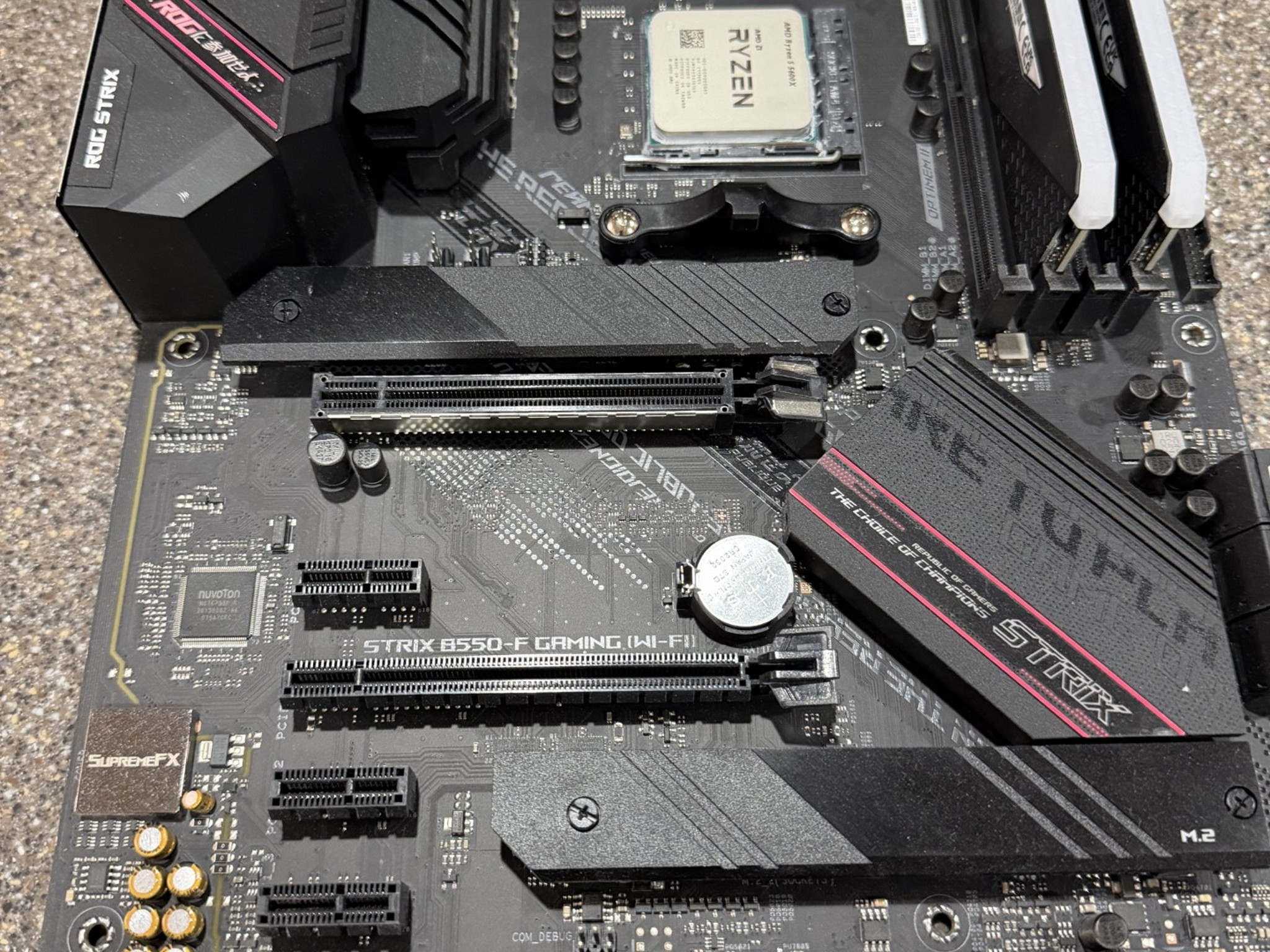 AMD 5600x with ASUS motherboard and 32gb DDR4 3200 CL16 Ram