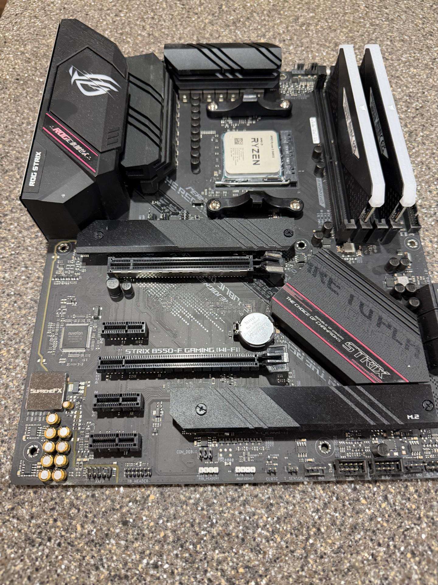 AMD 5600x with ASUS motherboard and 32gb DDR4 3200 CL16 Ram