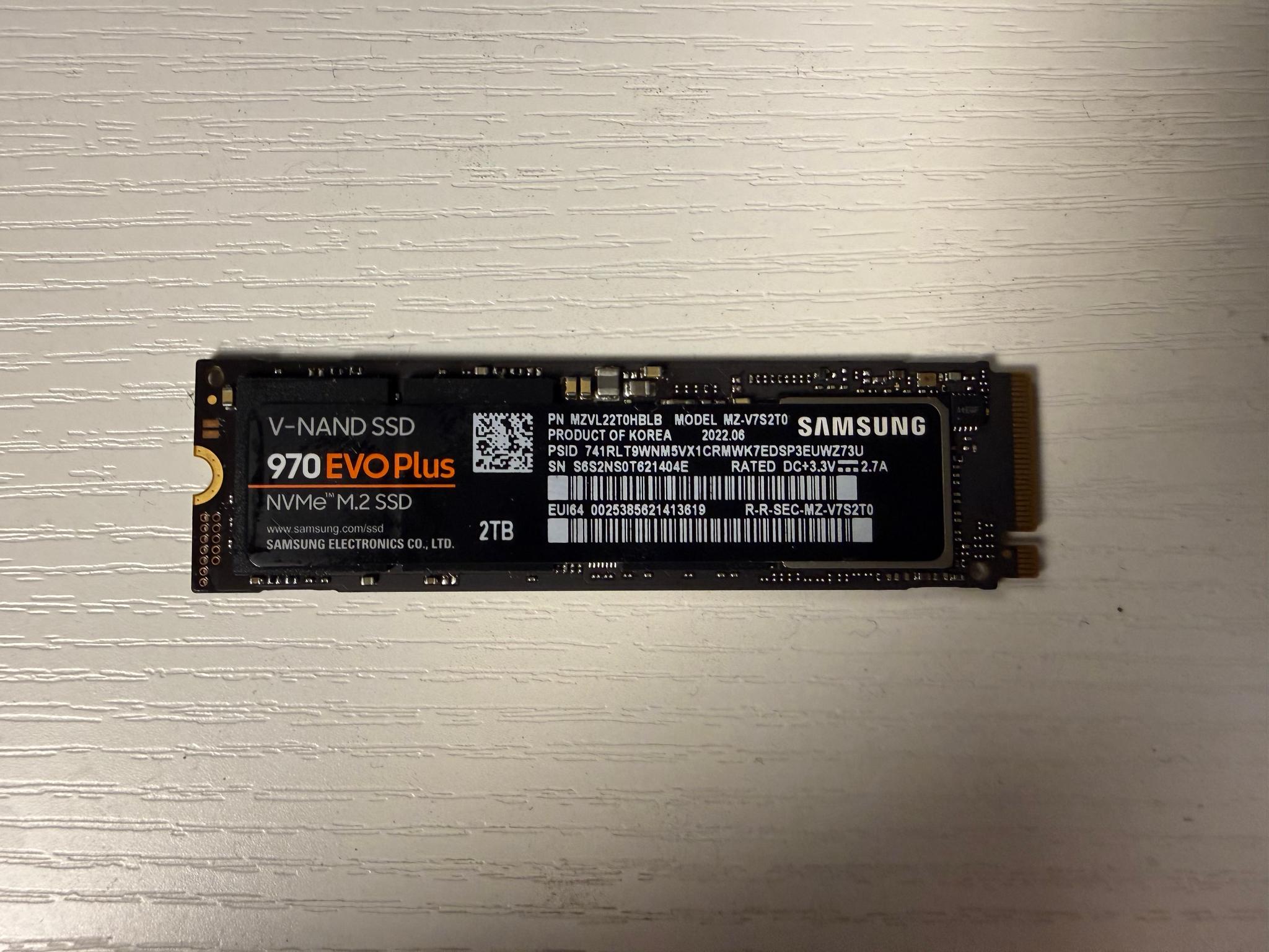 SAMSUNG 970 EVO PLUS 2TB NVME SSD