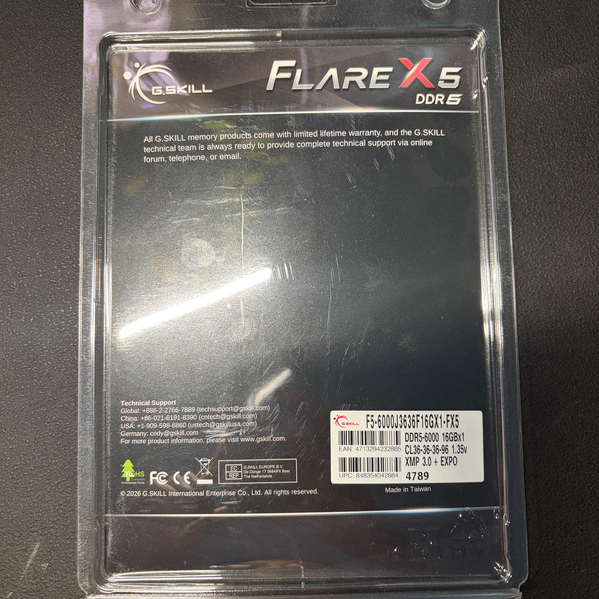 G.Skill FlareX - 16GB DDR5 6000MhZ CL36 RAM