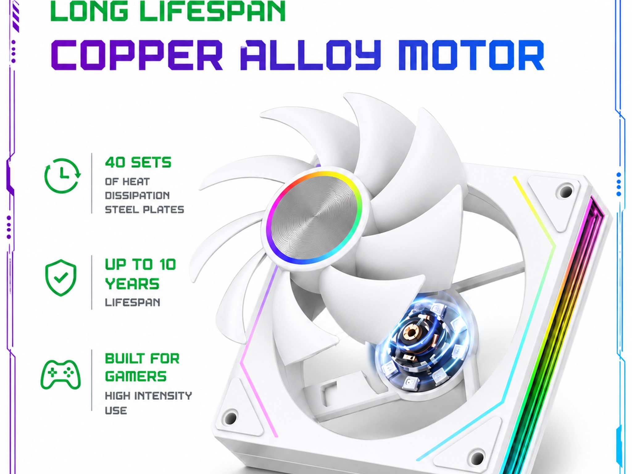 3 PACK FORWARD ARGB & PWM RGB 120mm Desktop PC Computer Case CPU Cooling Fan