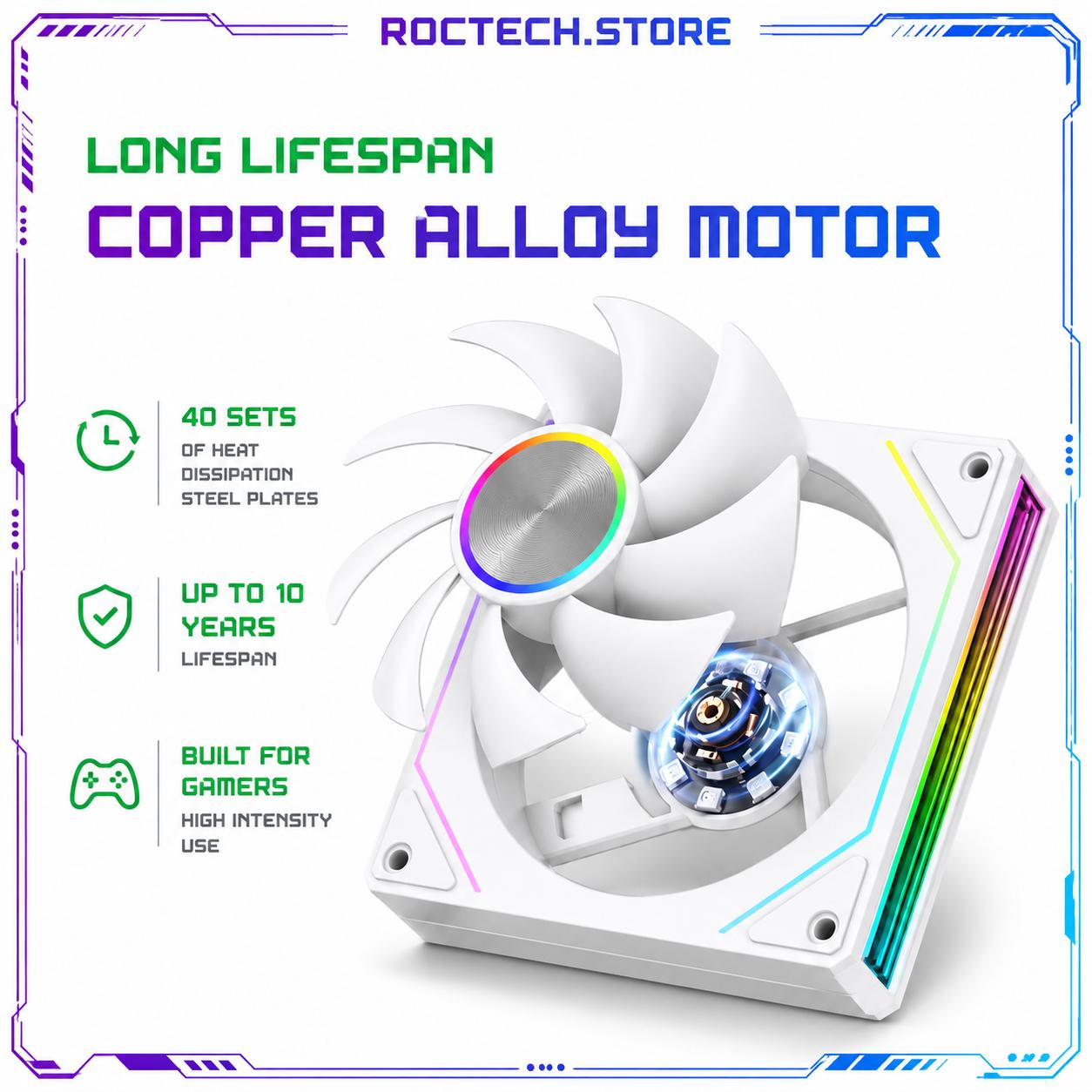 3 PACK FORWARD ARGB & PWM RGB 120mm Desktop PC Computer Case CPU Cooling Fan