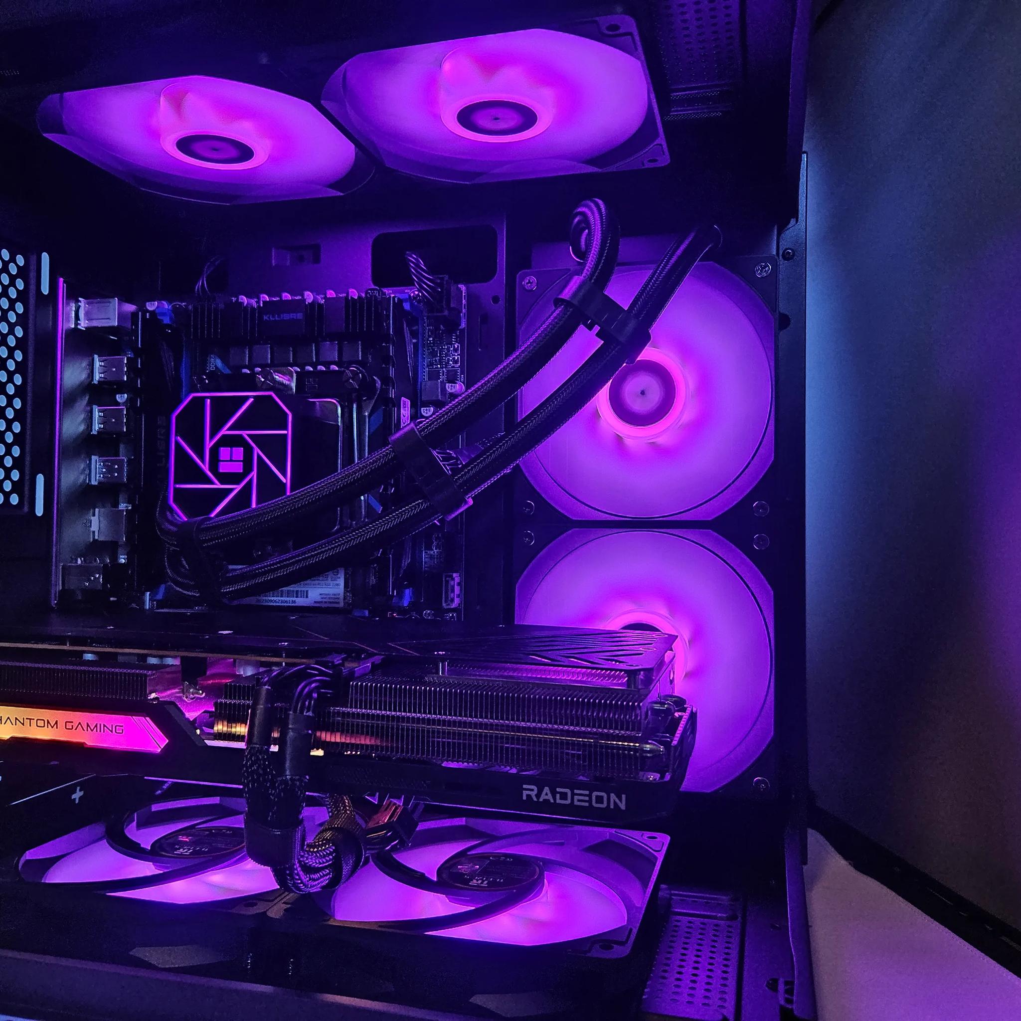 Dark Side Liquid cooled Intel 14 core / 16GB DDR4 / 512GB SSD / RX 7600