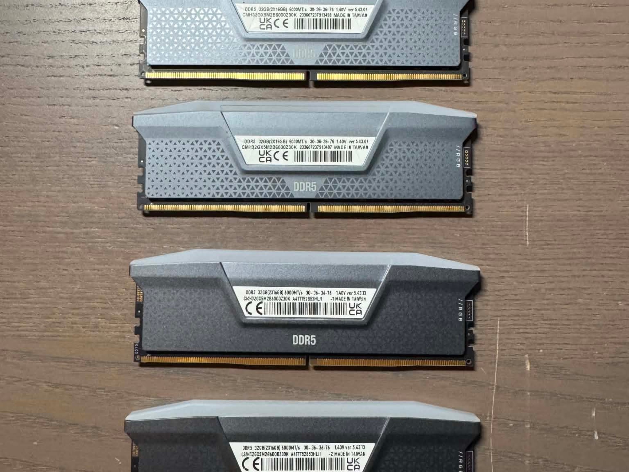 64GB (16X4) CORSAIR VENGEANCE DDR5 RGB RAM 6000 MHZ CL30-36-36-76