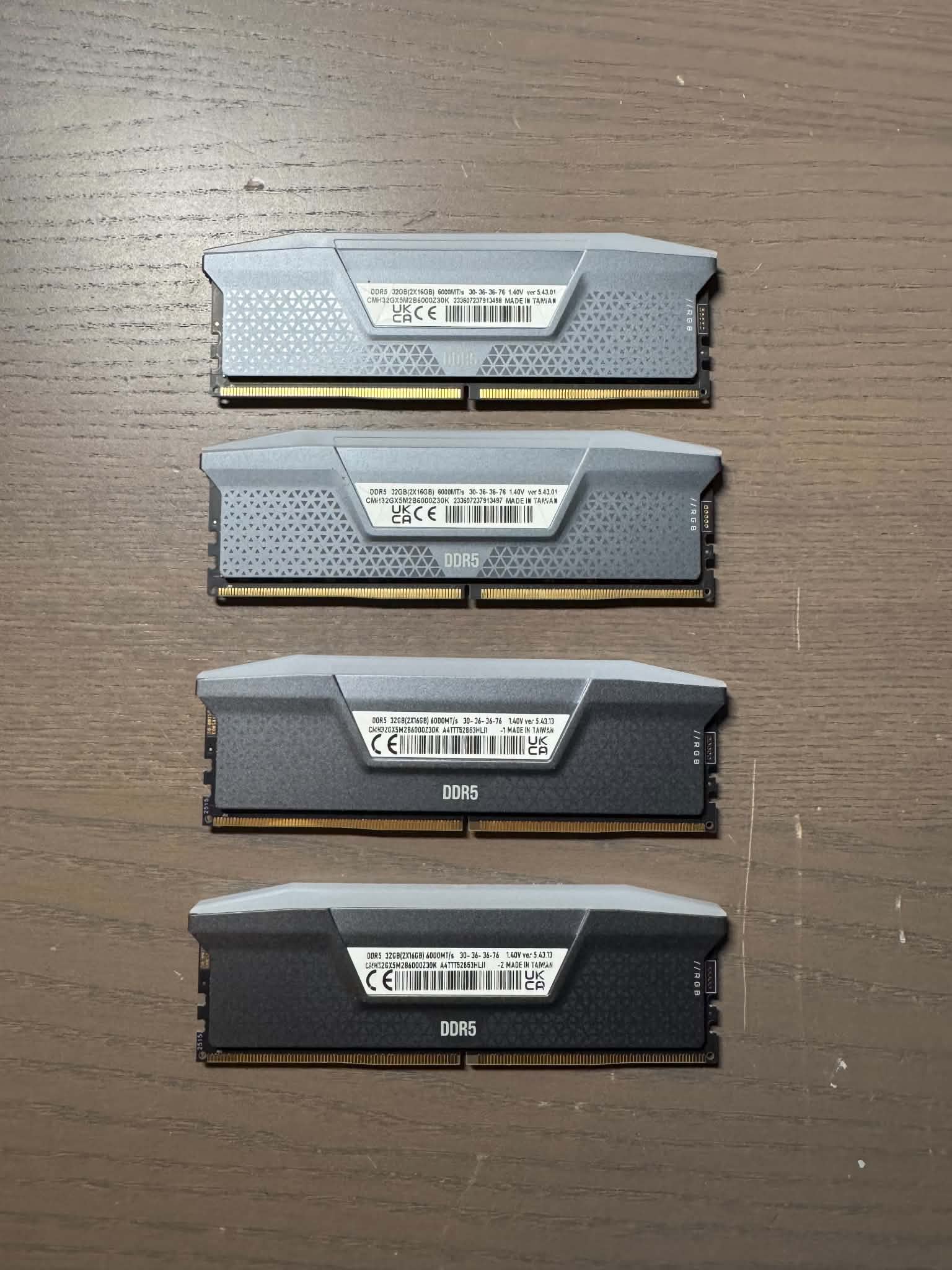 64GB (16X4) CORSAIR VENGEANCE DDR5 RGB RAM 6000 MHZ CL30-36-36-76