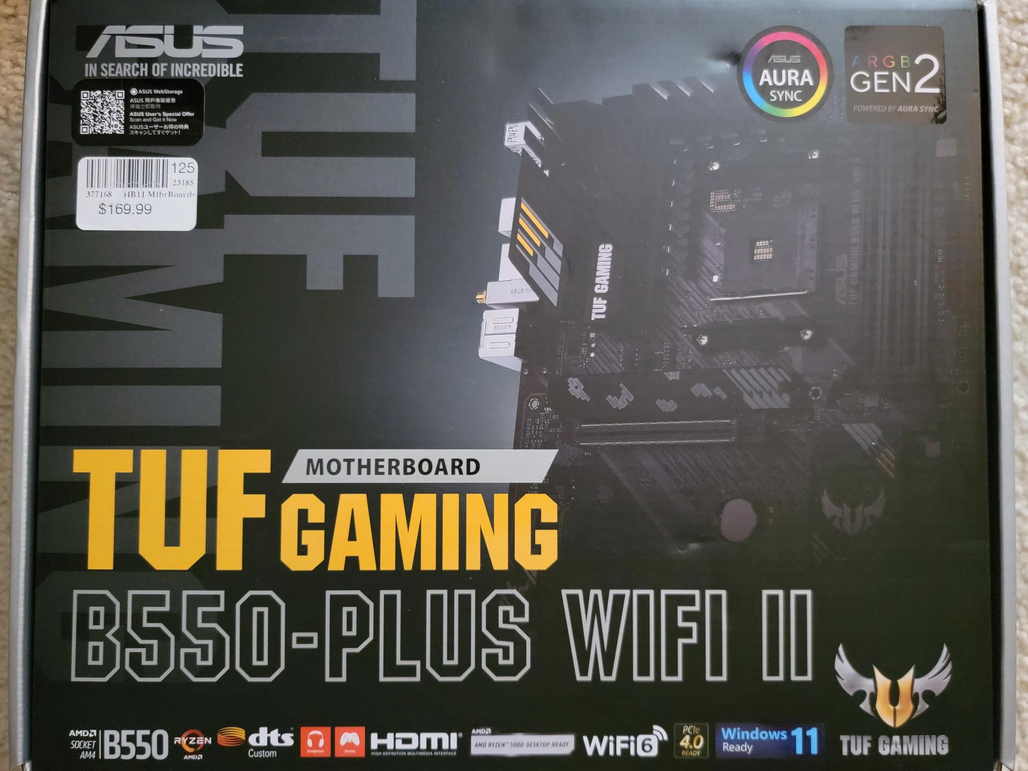 ASUS TUF Gaming B550 Plus WiFi II AM4 DDR4 ATX Motherboard Brand New