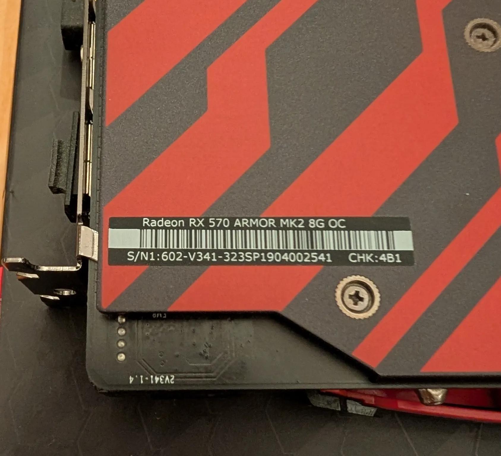 MSI Radeon RX 570 Armor MK2 8GB GDDR5 OC GPU