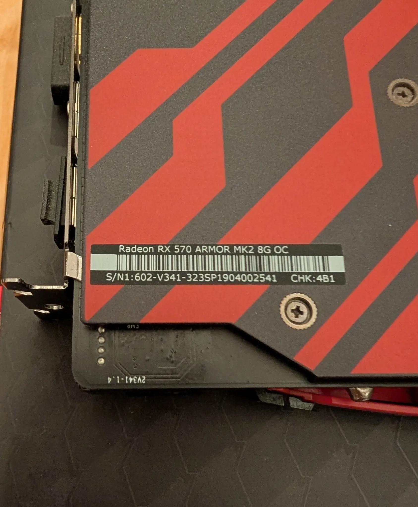 MSI Radeon RX 570 Armor MK2 8GB GDDR5 OC GPU