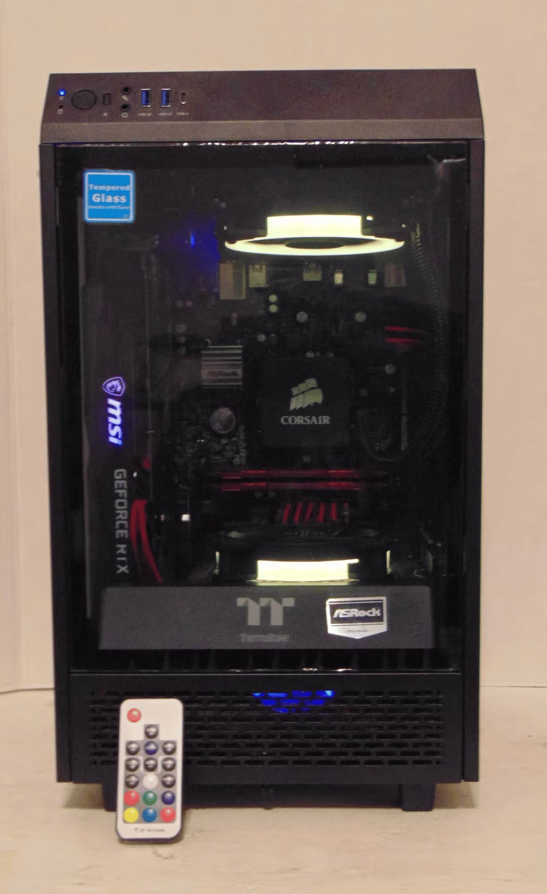 i7 8700 (RTX3050 8GB) 16GB DDR 4 256SSD 1TB Wifi WaterCooled RGB ThermalTake Tower 100