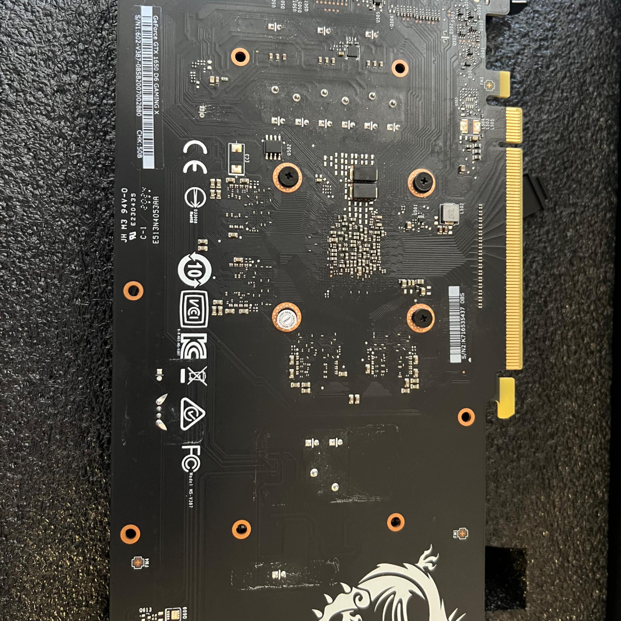 MSI Gaming X 1650 Twin Frozr 7 Used in Box Nvidia Geforce
