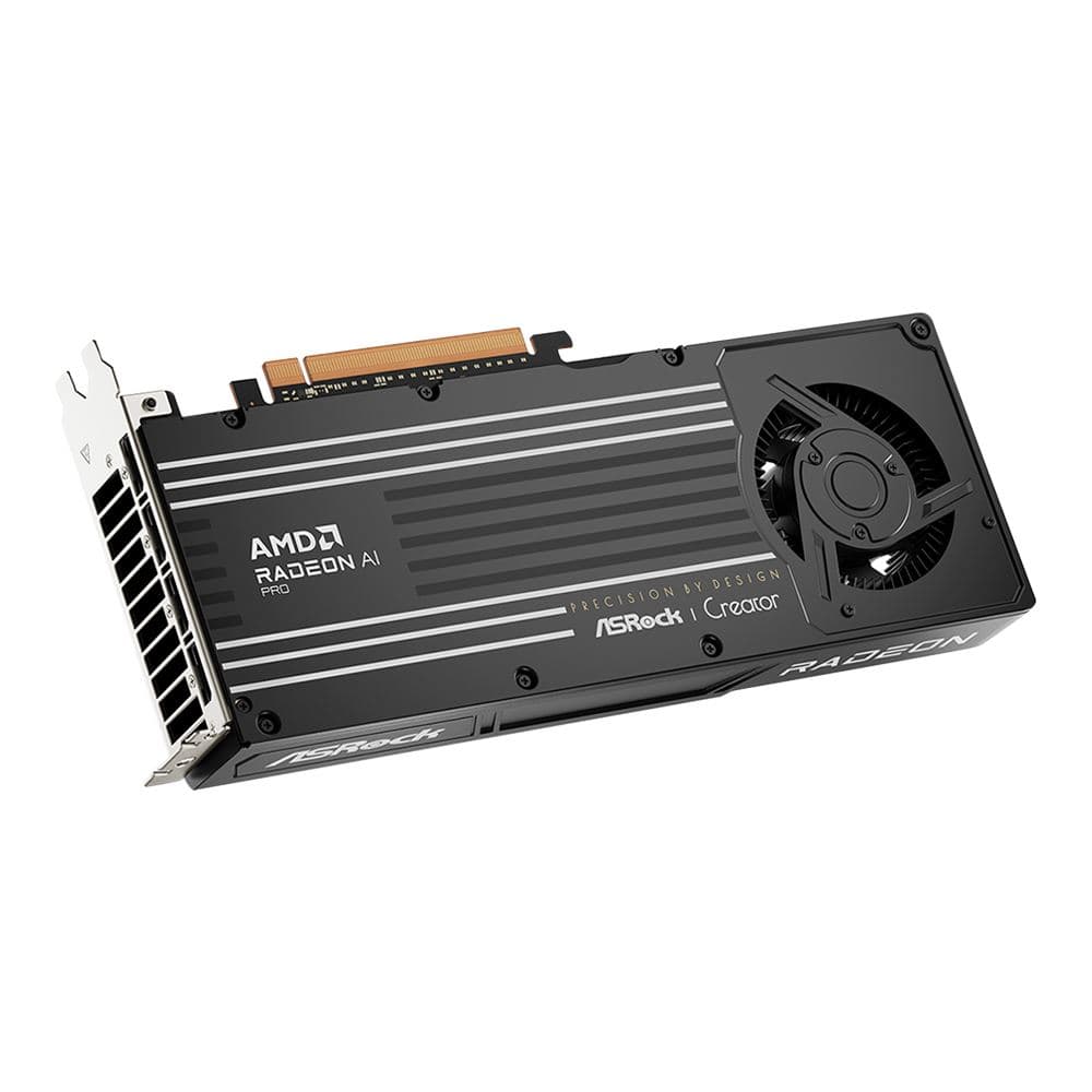 ASRock AMD Radeon AI PRO R9700 Creator 32GB GDDR6 PCIe 5.0 Graphics Card | 2 Year Warranty
